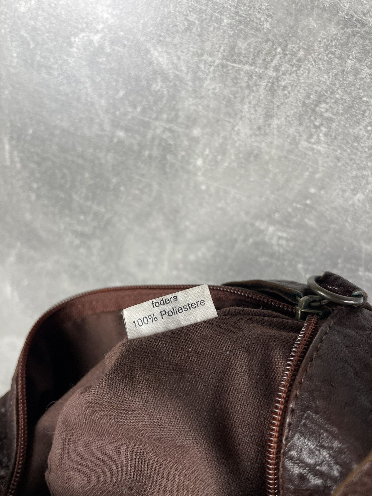 Genuine Leather Y2K Artisan Handcrafted Brown Heart Charm Mini Barrel Bag Size ONE SIZE - 8 Thumbnail