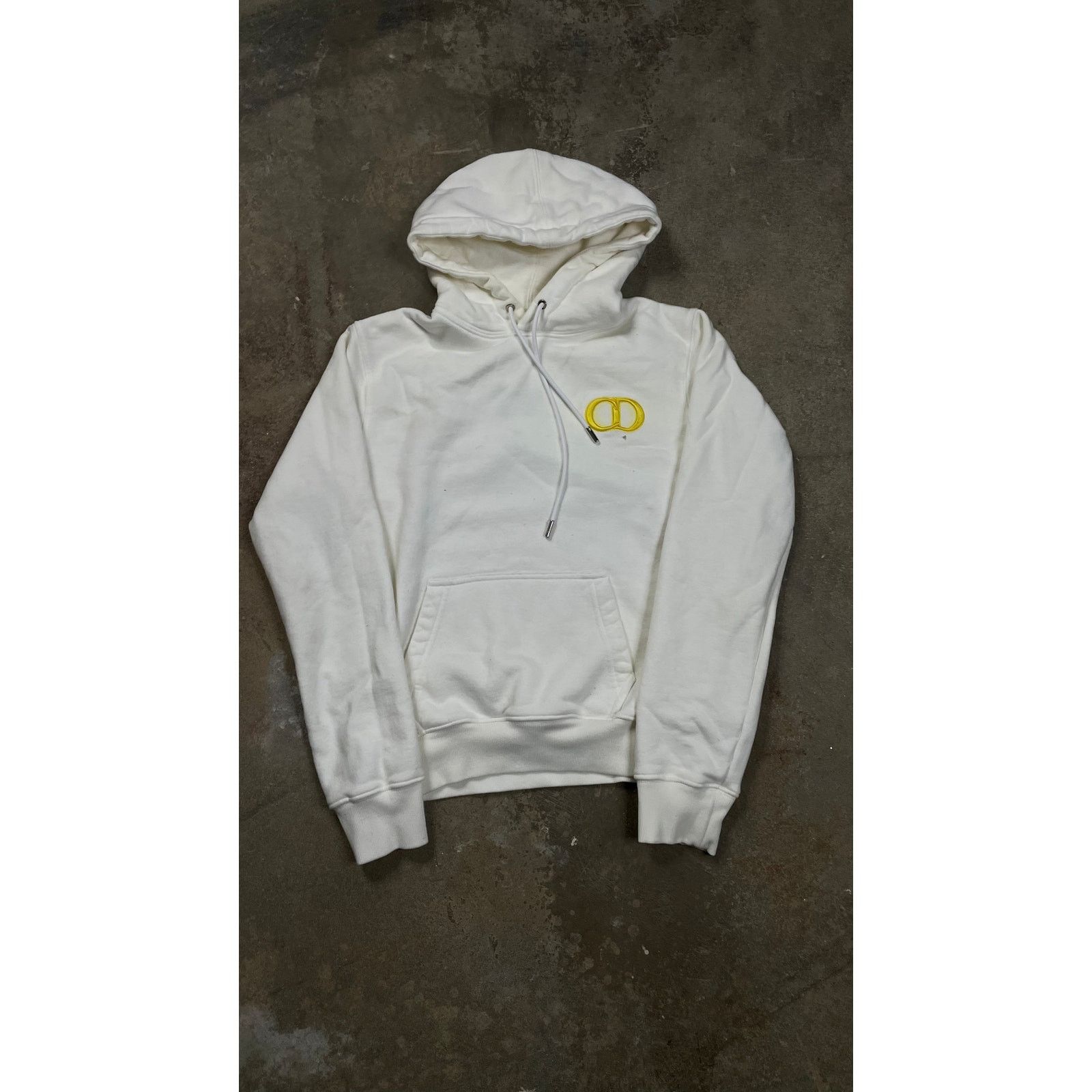 Dior Dior CD Logo Hoodie White Yellow Used XXS Size US XXS / EU 40 - 1 Thumbnail