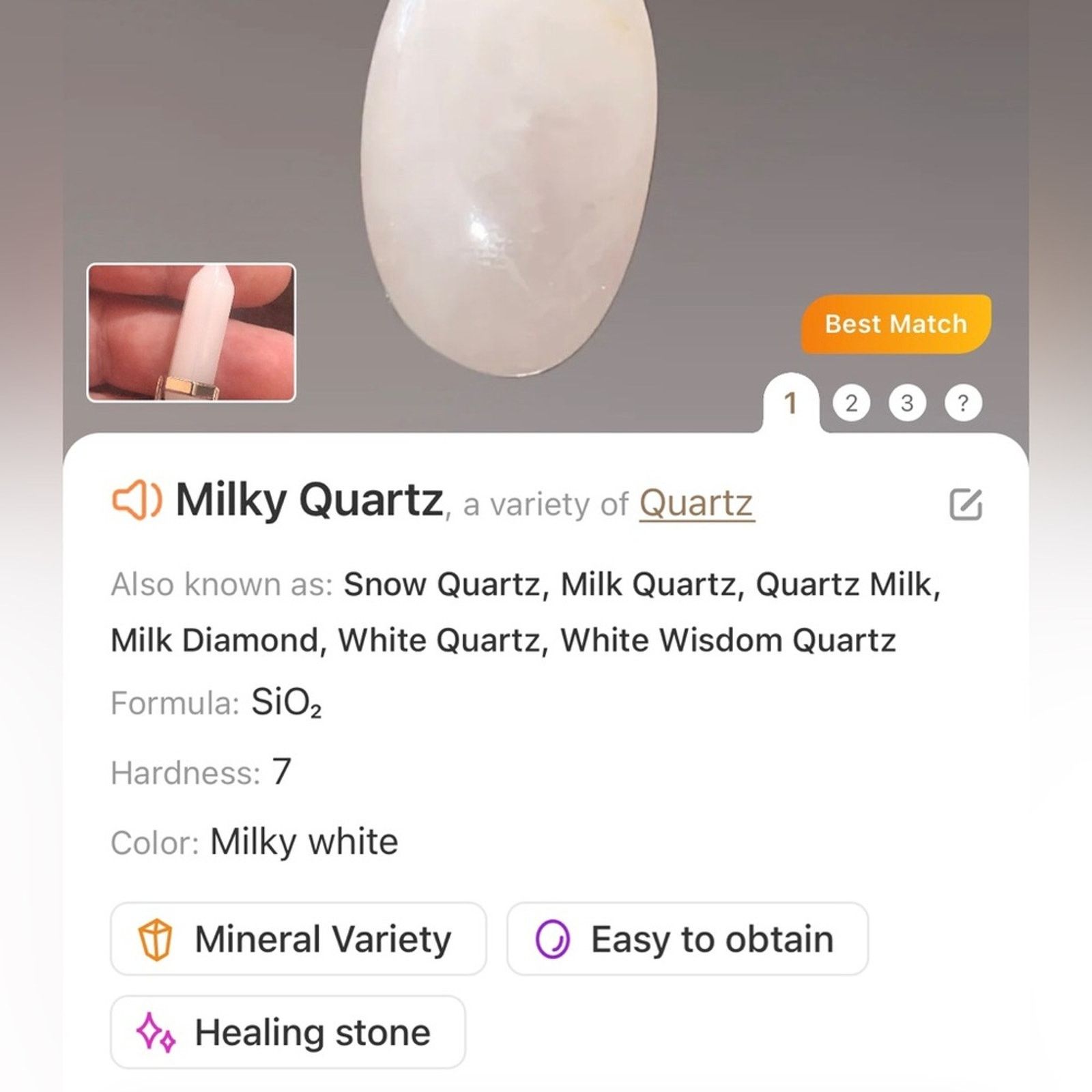 Jewelry Faceted milky quartz stone icicle pendant on chain necklace Size ONE SIZE - 9 Thumbnail