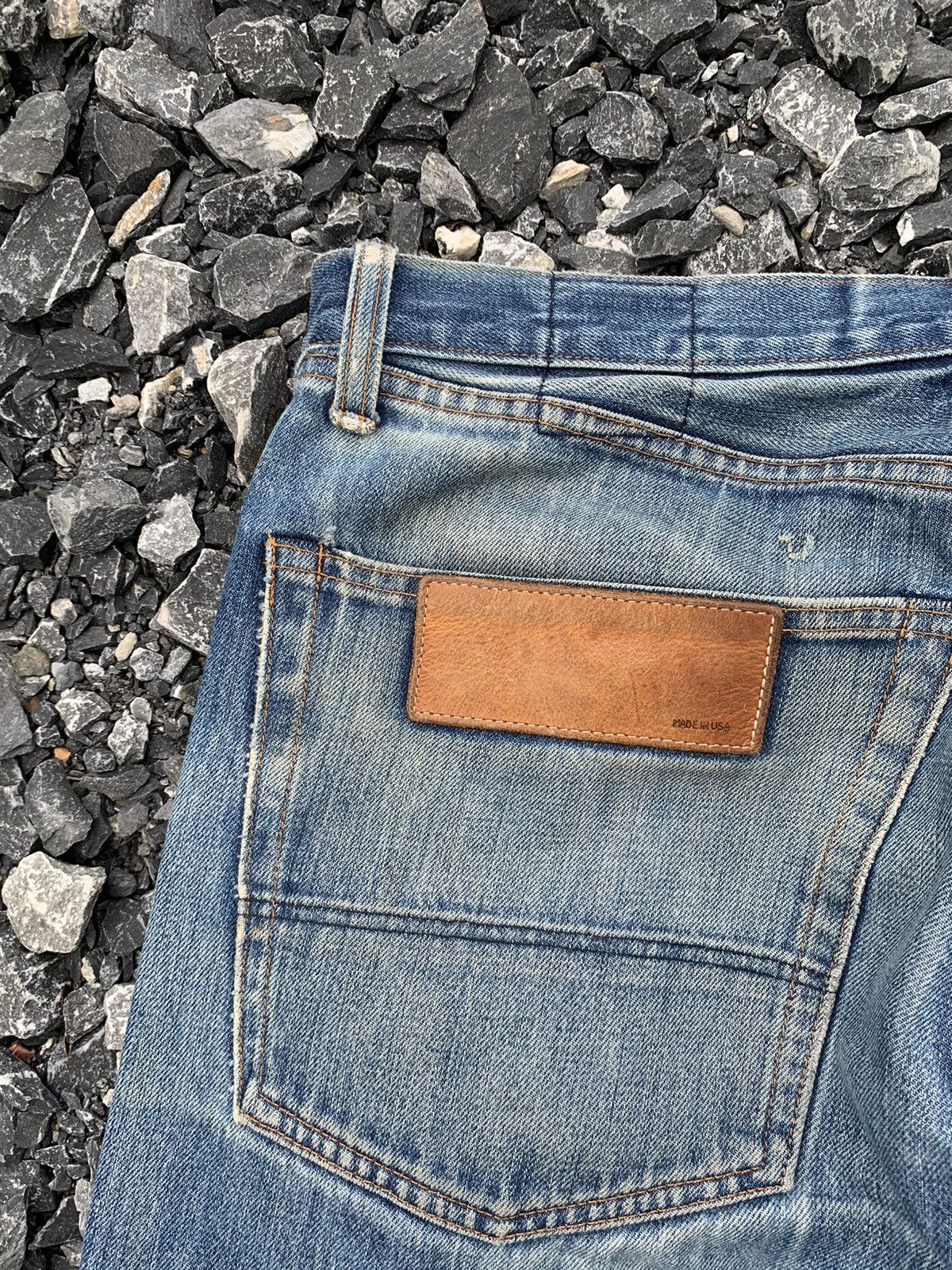 Japanese Brand VINTAGE FIRST STANDARD CO RUSTY FADED DISTRESSED DENIM Size US 33 - 12 Thumbnail