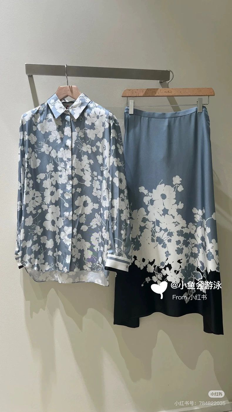 Loro Piana LORO PIANA Floral silk skirt Size 25" / US 0 / IT 36 - 3 Thumbnail