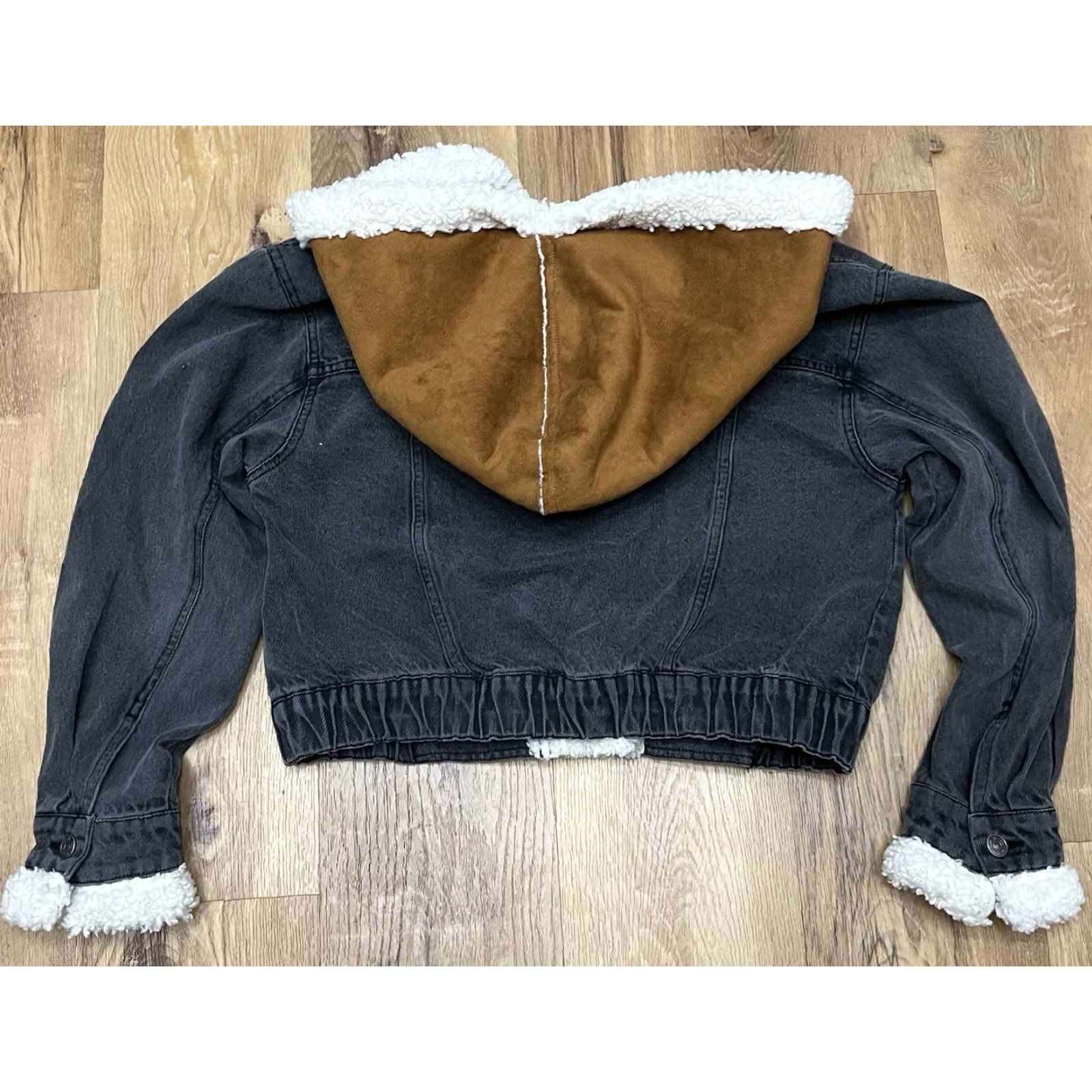 Free People Free People Denim Jacket Shirt Hooded Oversized Blue 90s Boho SU XY? Size S / US 4 / IT 40 - 2 Thumbnail