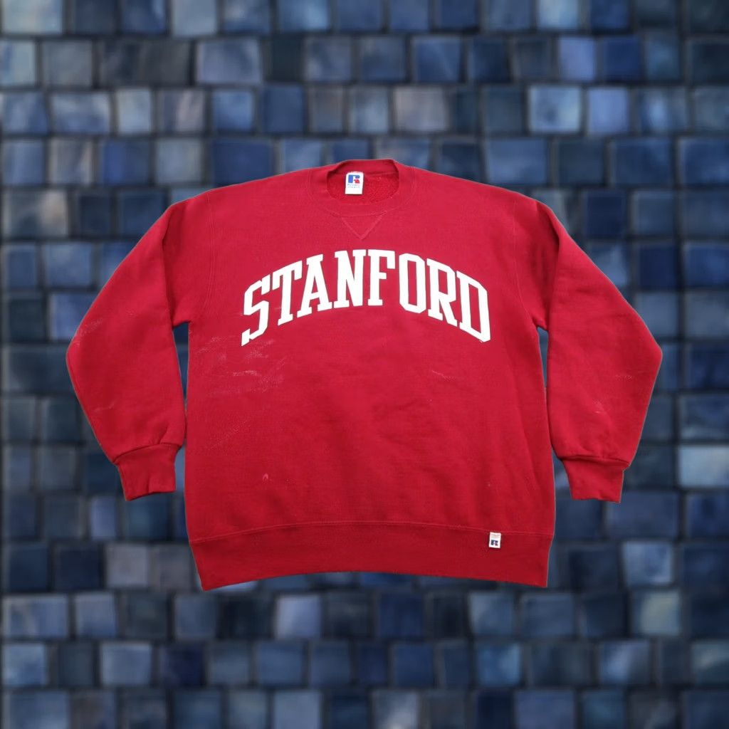 Russell Athletic VINTAGE Russell Athletic Crewneck Sweatshirt XL Men Red 90s Stanford Cardinals Size US XL / EU 56 / 4 - 1 Thumbnail