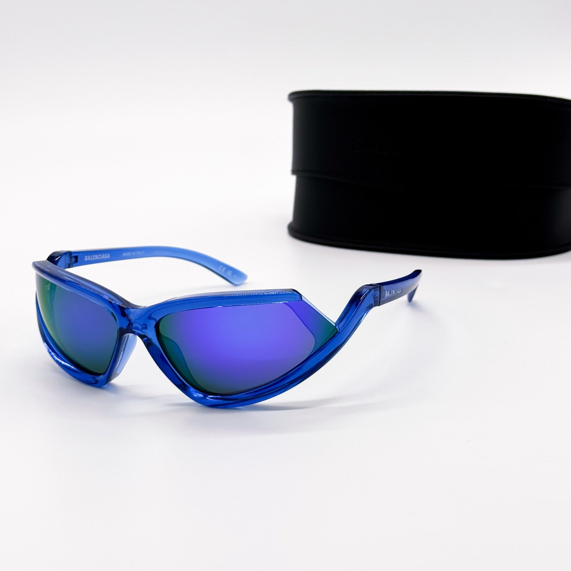 Balenciaga NEW BALENCIAGA BB0289S 004 SUNGLASSES BLUE GEOMETRIC EYEWEAR Size ONE SIZE - 1 Thumbnail