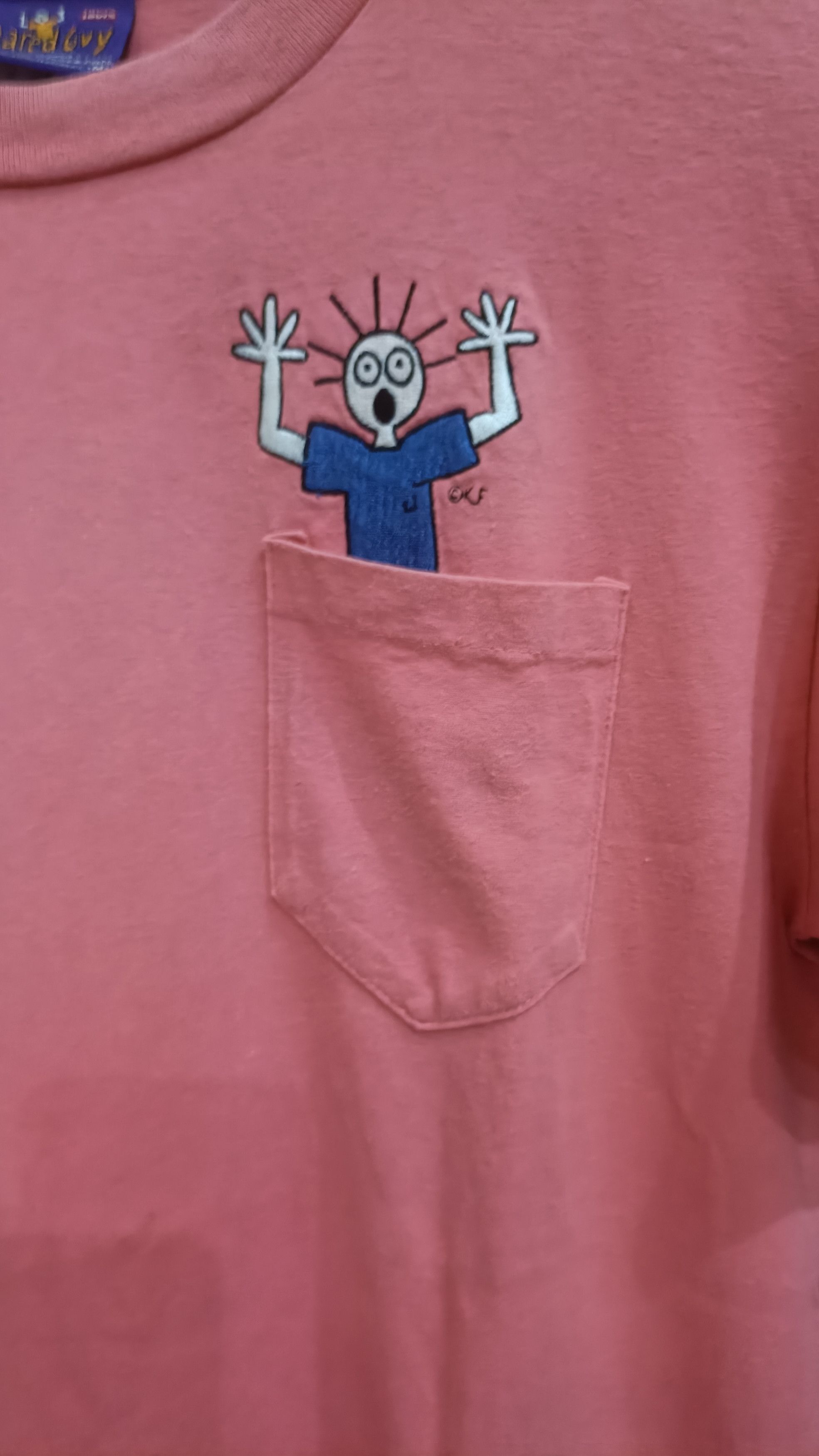 Levi's Vintage Clothing × Vintage 90's Levi's x scared guy pocket tee Size US M / EU 48-50 / 2 - 5 Thumbnail