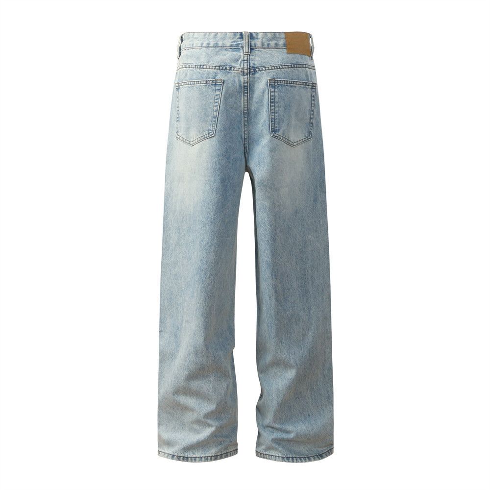 Japanese Brand × Jean Men's washed gradient straight loose wide-leg casual jeans Size US 32 / EU 48 - 4 Thumbnail