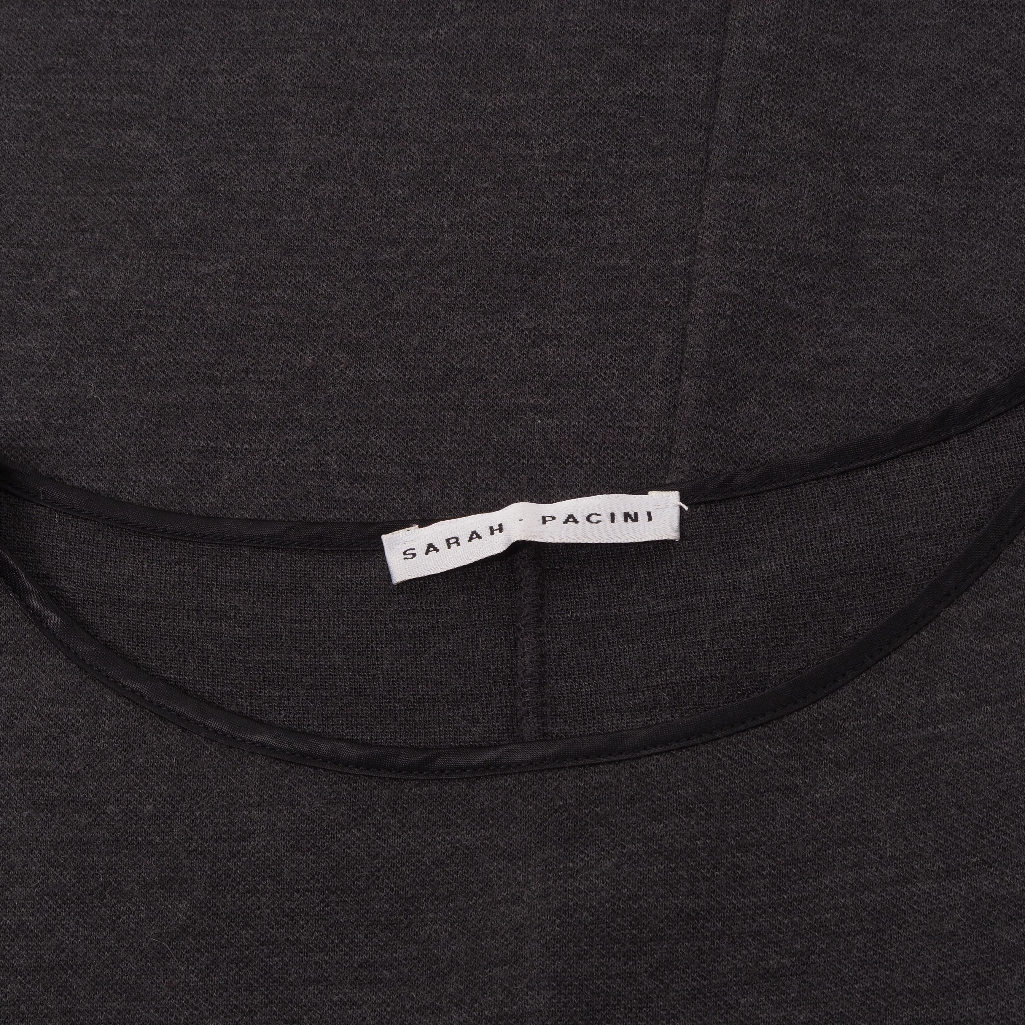 Sarah Pacini Sarah Pacini Women's Wool Gray Sleeveless Tank Top T-Shirt Size L / US 10 / IT 46 - 3 Thumbnail
