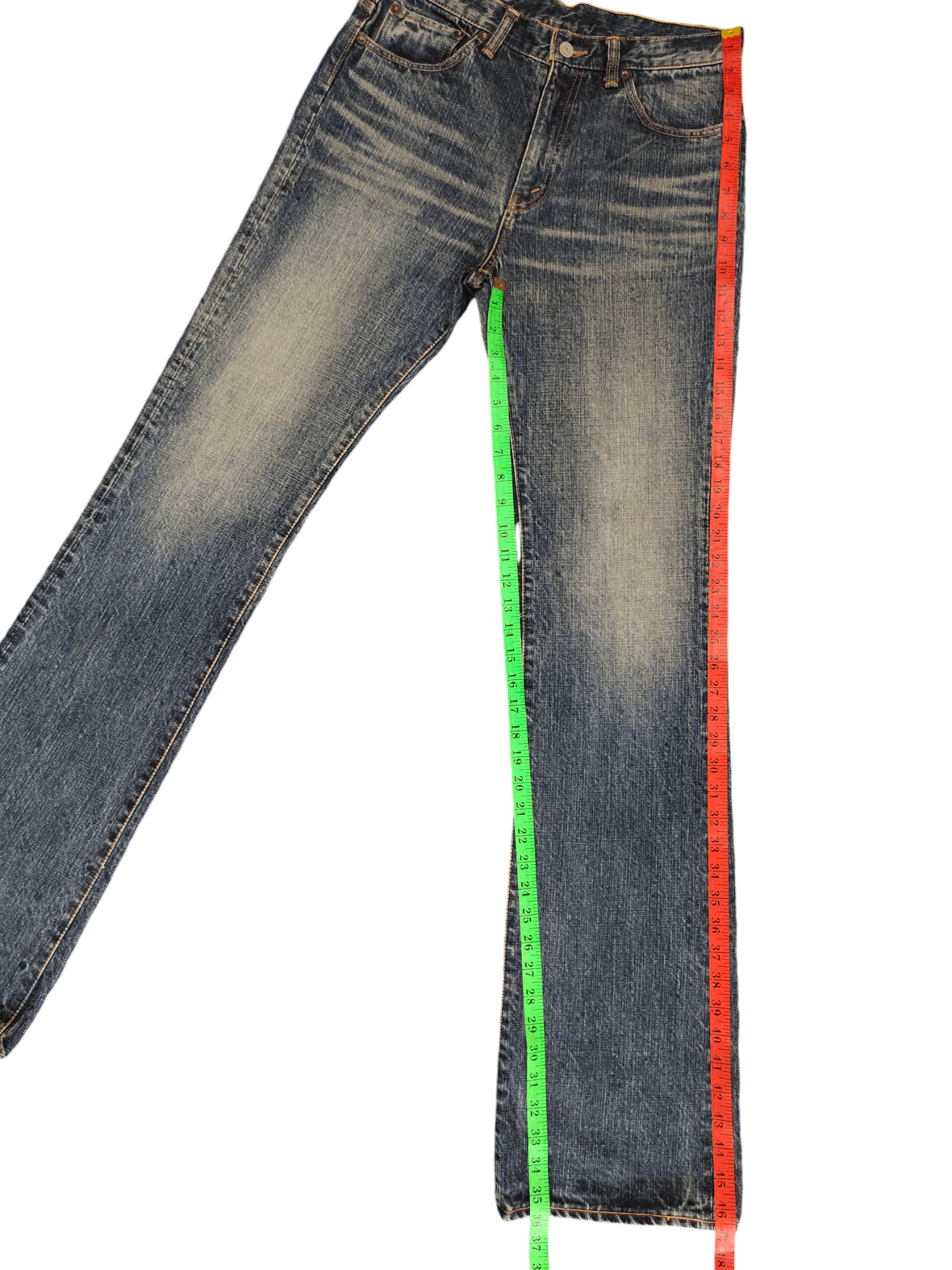 Pherrow's Flare Jeans Stormy Blue Pherrow Clawmark Faded Denim Bootcut Size US 30 / EU 46 - 9 Thumbnail