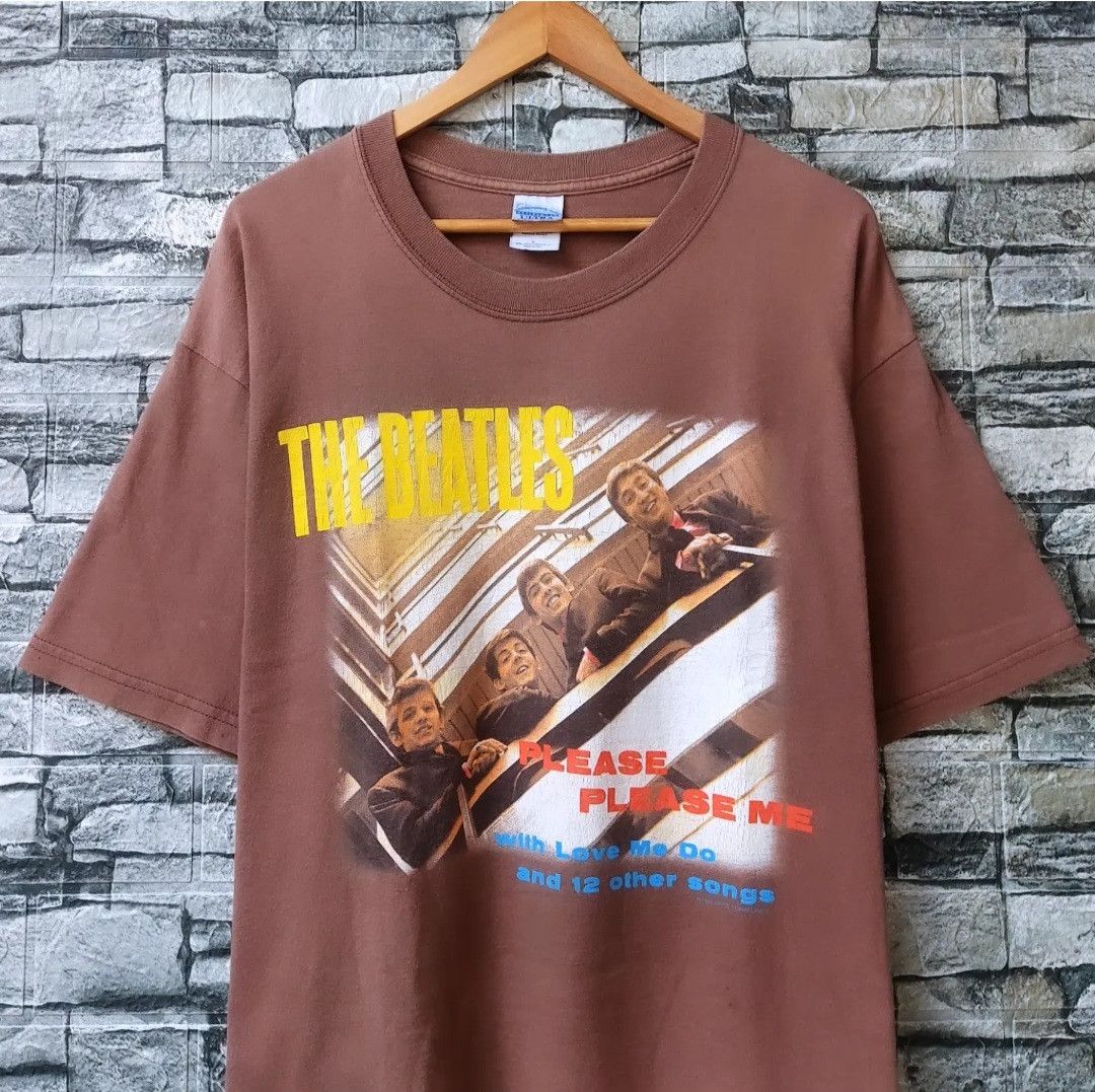 Band Tees Vintage 90's The Beatles Please Me Album Tshirt Size US L / EU 52-54 / 3 - 3 Thumbnail