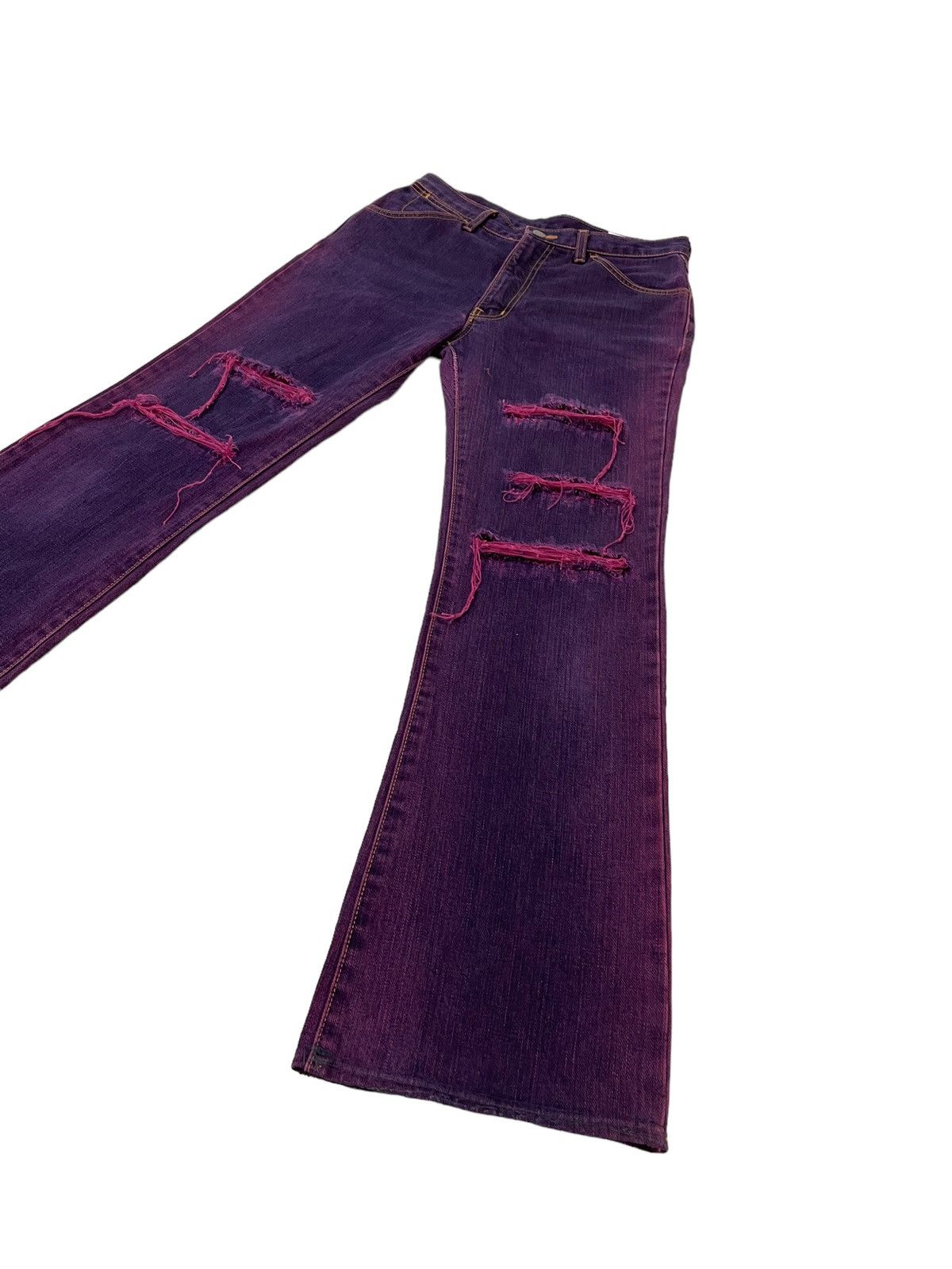 Wrangler Flare Jeans Vtg Wrangler Japan Distress Boot Cut 7🟦2 Size US 29 - 3 Thumbnail