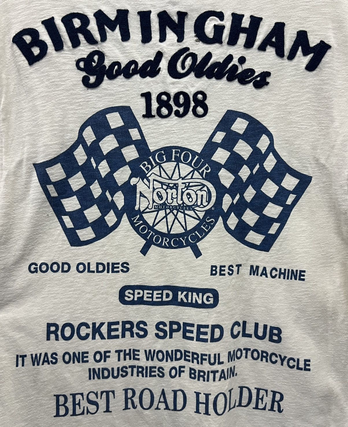 Norton × Vintage VINTAGE NORTON MOTORCYLES BIRMINGHAM GOOD OLDIES 1898 SHIRT Size US XL / EU 56 / 4 - 7 Thumbnail