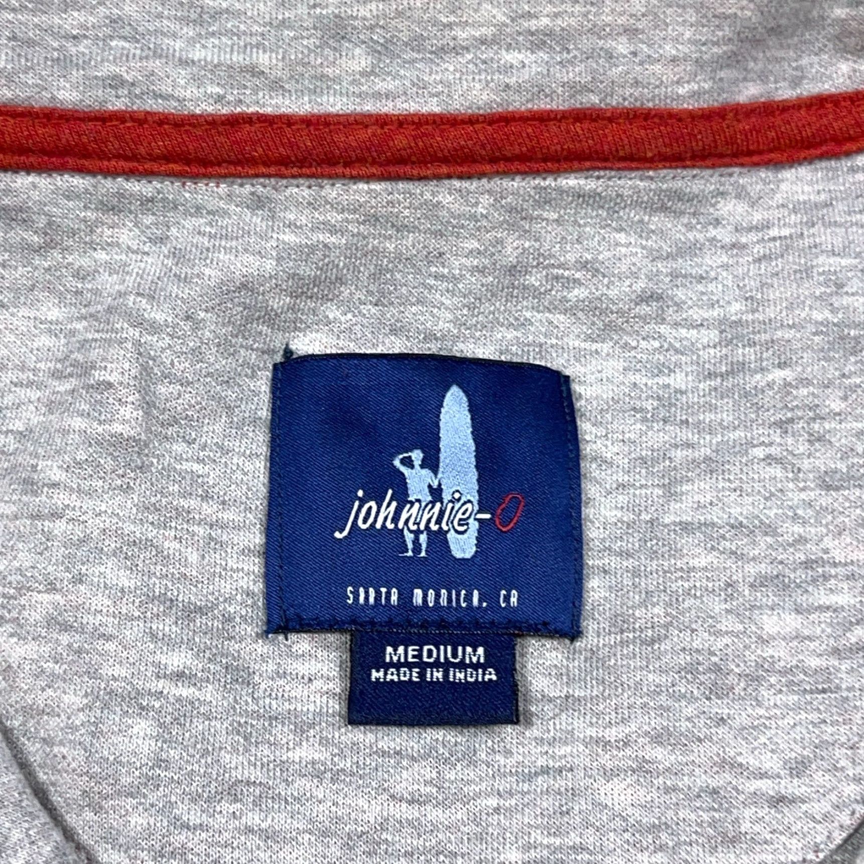 johnnie-O Johnnie-O Sweater Men Medium Orange Pullover 1/4 Zip Knit N/A Golf Logo Embroidered Mock Neck Casual Vintage No Size US M / EU 48-50 / 2 - 3 Thumbnail