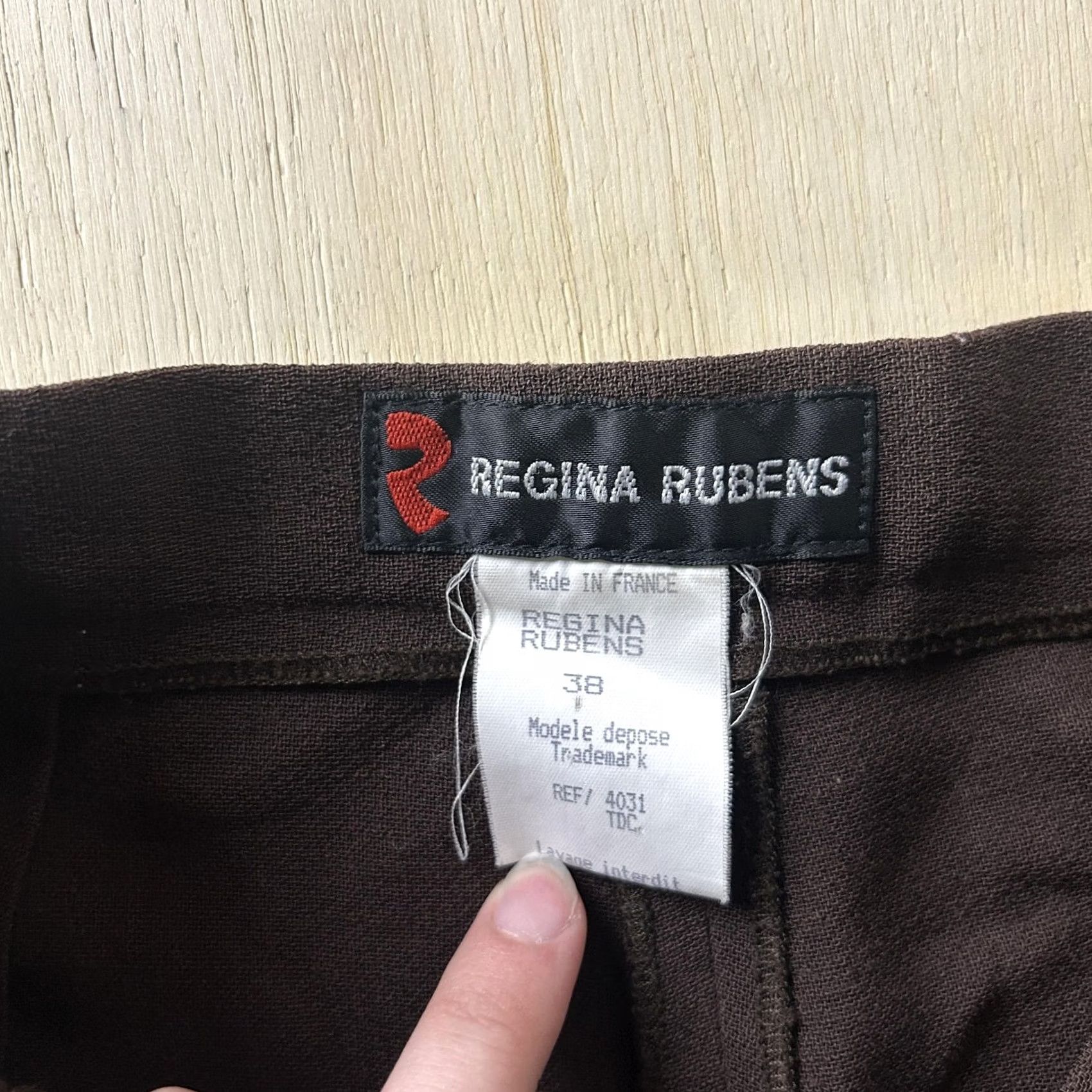 Vintage VINTAGE Regina Rubens Dress Pants Womens 38 Brown Crepe Side Zip Made In France Size 26" / US 2 / IT 38 - 2 Thumbnail