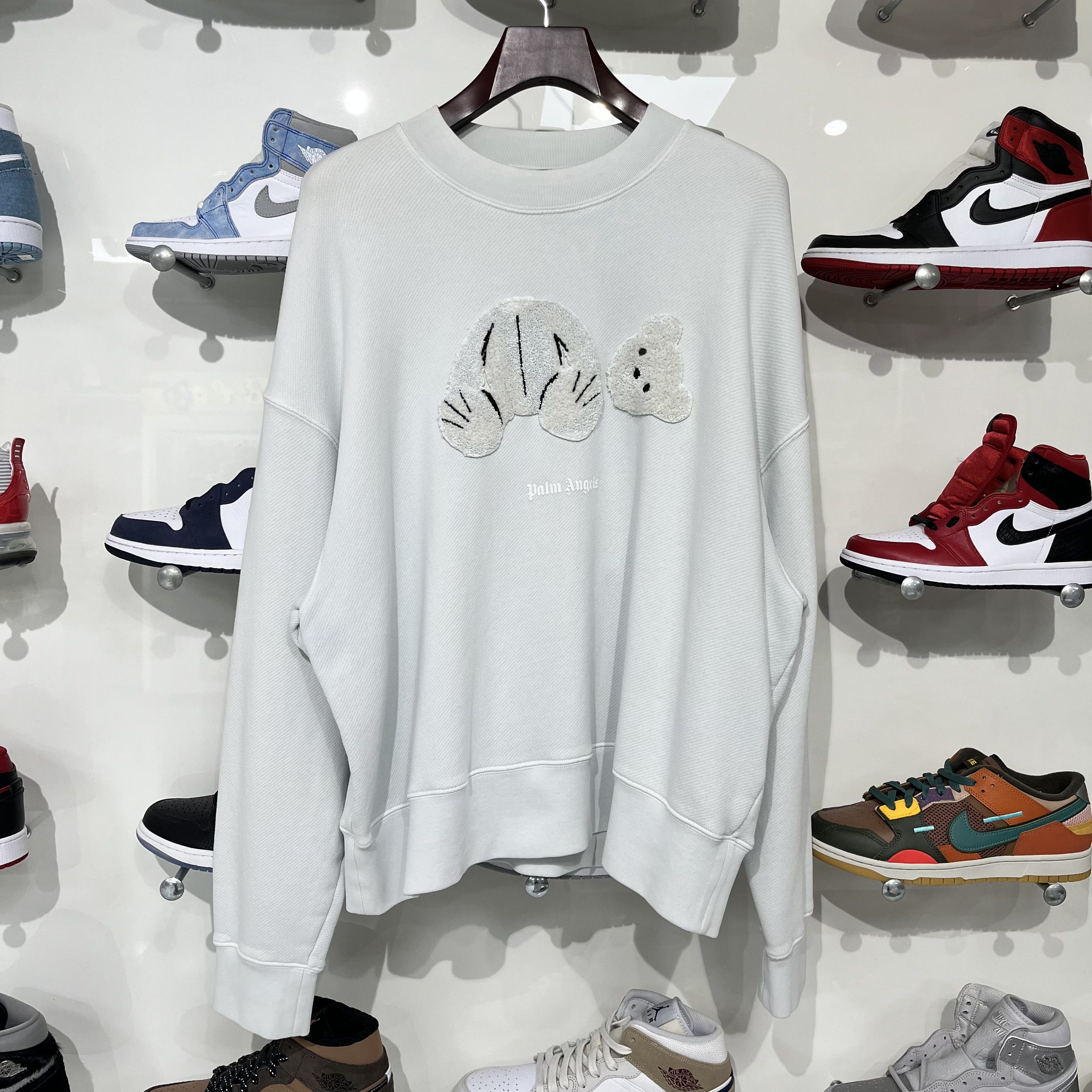 Palm Angels Palm Angels Bear Logo Crewneck Illusion Blue Size US M / EU 48-50 / 2 - 1 Thumbnail