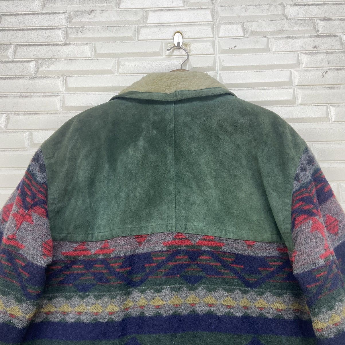 Vintage Tabacci Sportswear Native Wool + Dolphin Leather Heavy Coat Size US M / EU 48-50 / 2 - 13 Thumbnail