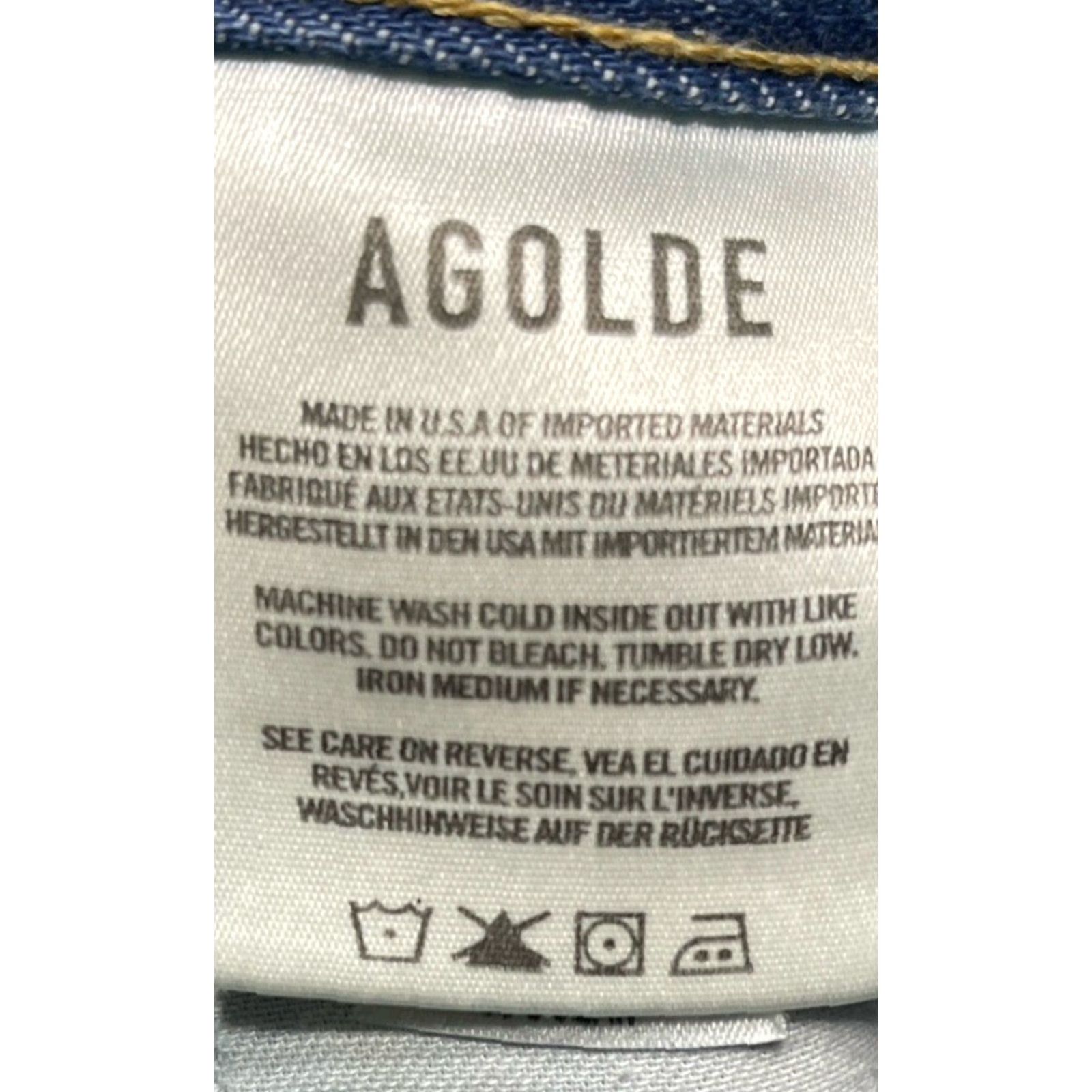 Agolde VINTAGE Agolde Jeans 90s Distressed Button Fly Women’s 26 28 Light Blue Frayed Organic Cotton Denim Jeans Boy Size 26" / US 2 / IT 38 - 6 Thumbnail