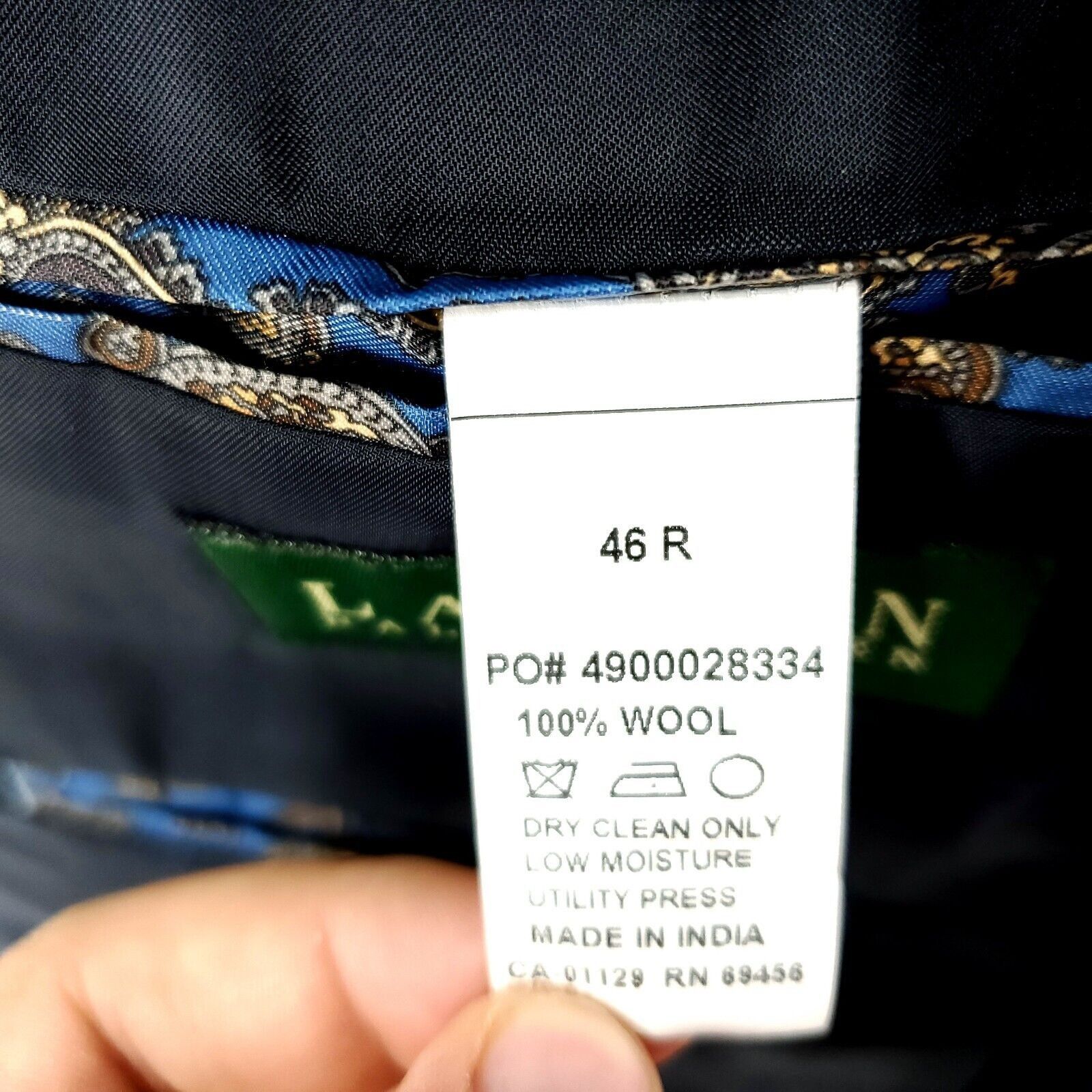 Lauren Ralph Lauren Lauren Ralph Lauren Wool 2 Button Blazer 44R Or Slim 46R Blu Size 44R - 8 Thumbnail