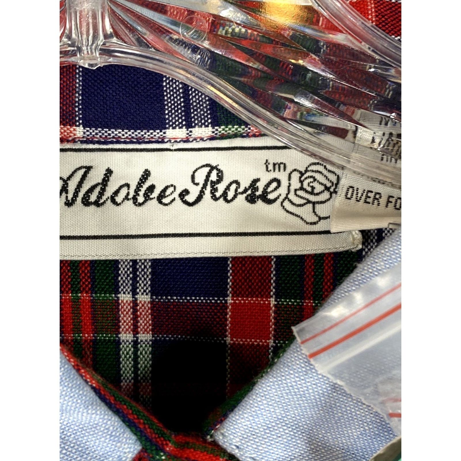 Vintage VINTAGE Adobe Rose Top Womens S Blue Red Plaid Cowgirl Western Button Up NWT Size S / US 4 / IT 40 - 4 Thumbnail