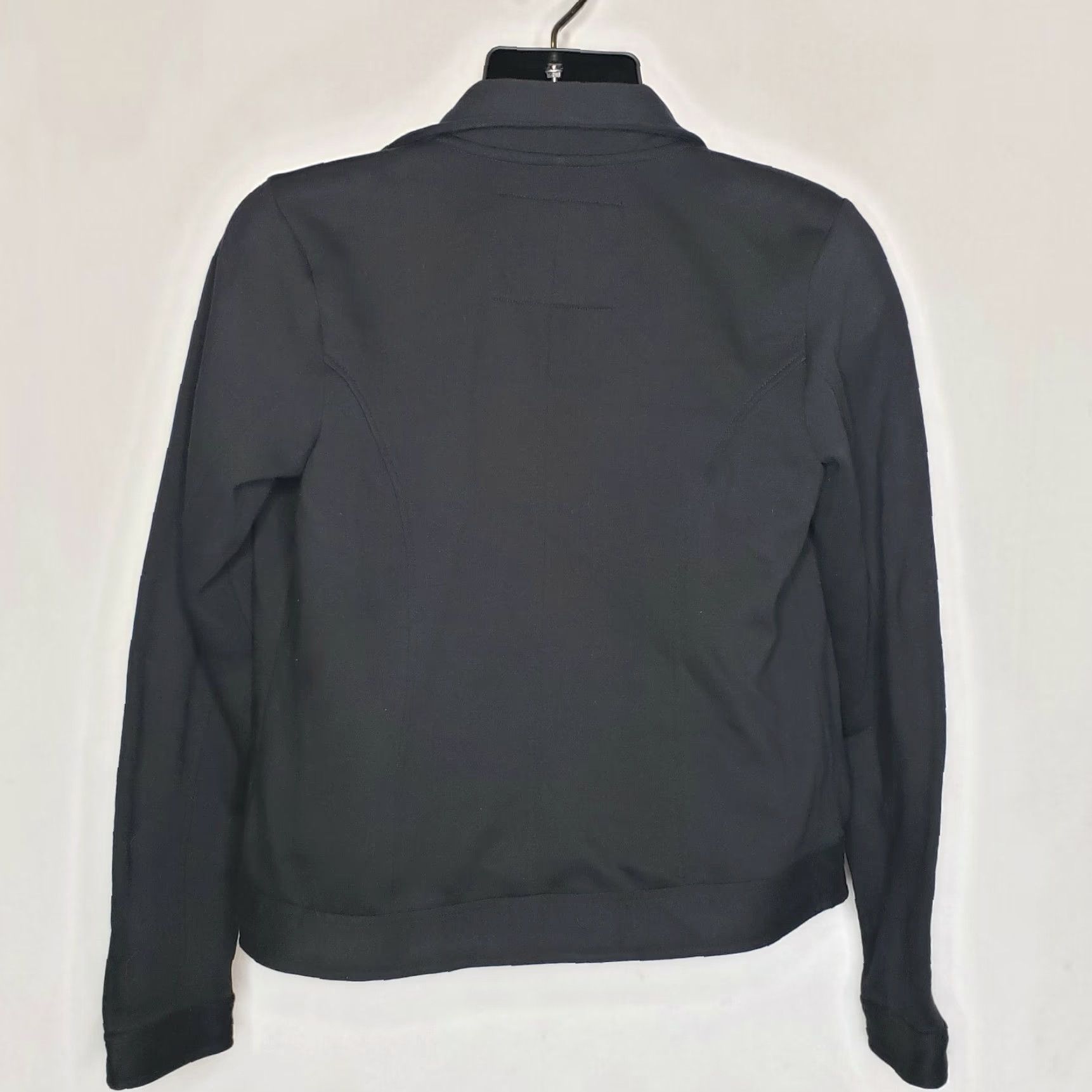 Vintage Maurices Jacket Black Knit Fabric Moto Style Long Sleeve Jacket Coat Large Women Size L / US 10 / IT 46 - 3 Thumbnail