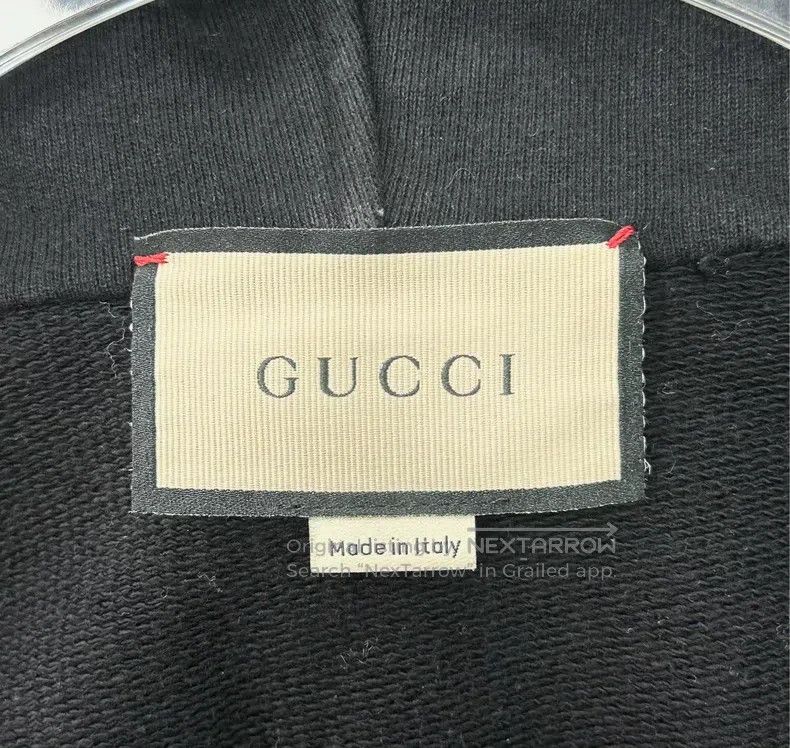 Gucci Gucci Black half-zipper embroidered logo hooded sweatshirt Size US L / EU 52-54 / 3 - 3 Thumbnail