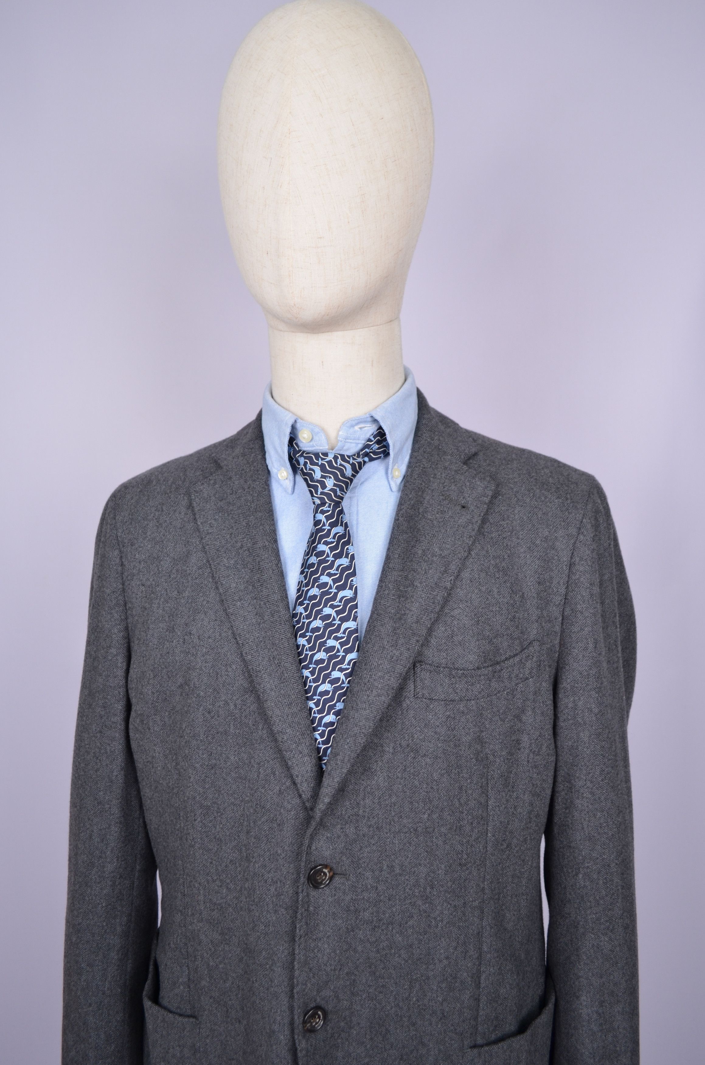 Designer Sacoor Brothers Wool Blend Knit Unlined Blazer Jacket US44 Size 44S - 2 Thumbnail