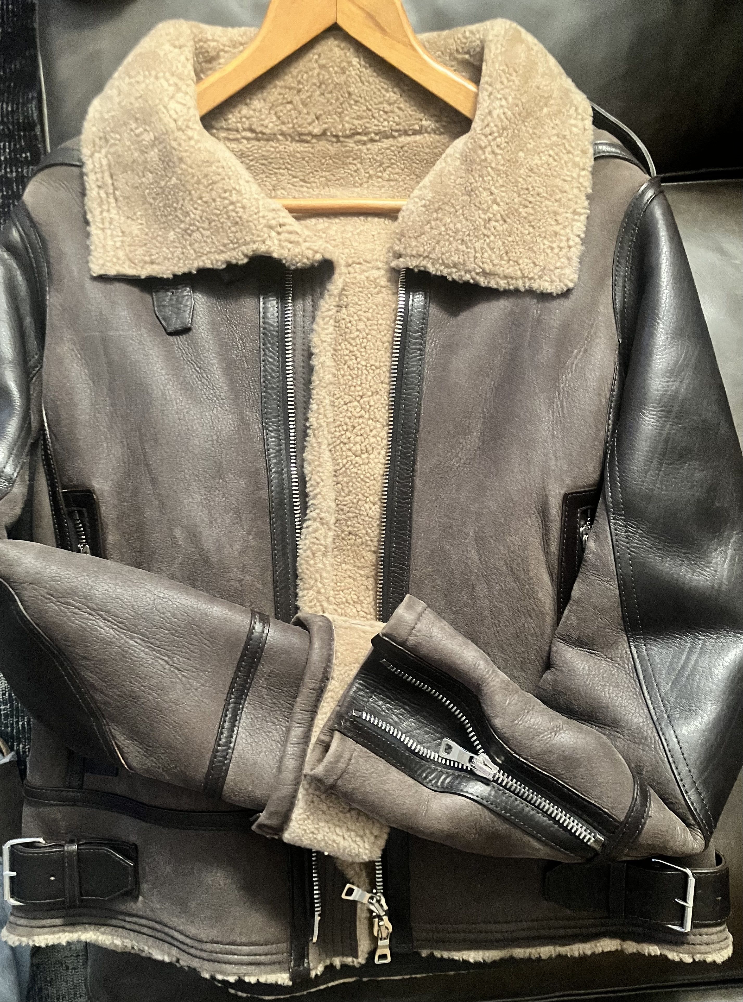 Balmain Shearling Aviator Jacket Size US M / EU 48-50 / 2 - 1 Thumbnail