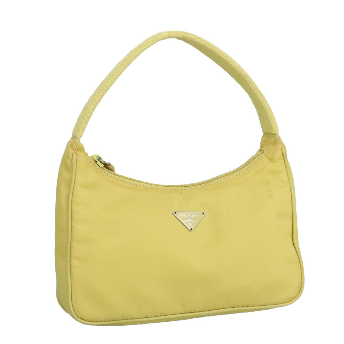 Prada Tessuto Yellow Synthetic Handbag (Pre-Owned) Size ONE SIZE - 1 Thumbnail