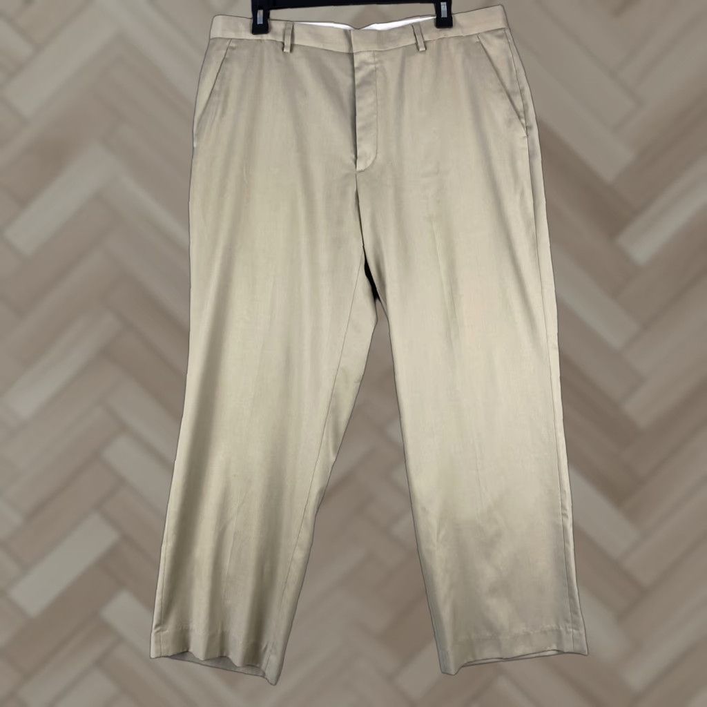 Calvin Klein Calvin Klein Dress Pants Men’s Size 36W x 29” Wool Blend Tan Beige Regular Fit Trousers 38-41 Formal Business Casual Pants Size US 36 / EU 52 - 1 Thumbnail