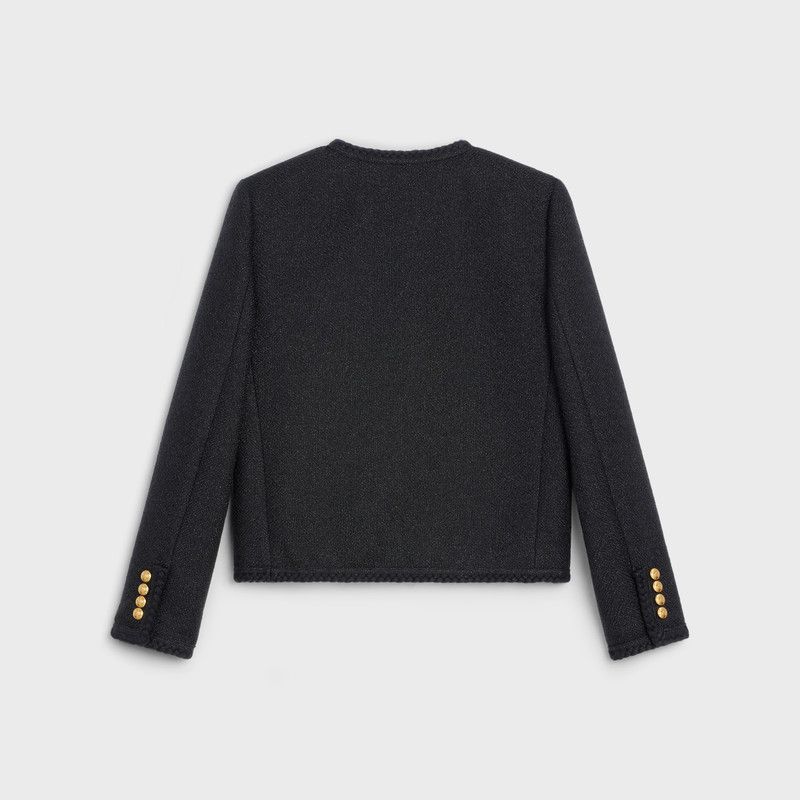 Celine o1w1db10526 2V71I5 “CHASSEUR” JACKET in Black Size XS / US 0-2 / IT 36-38 - 2 Thumbnail