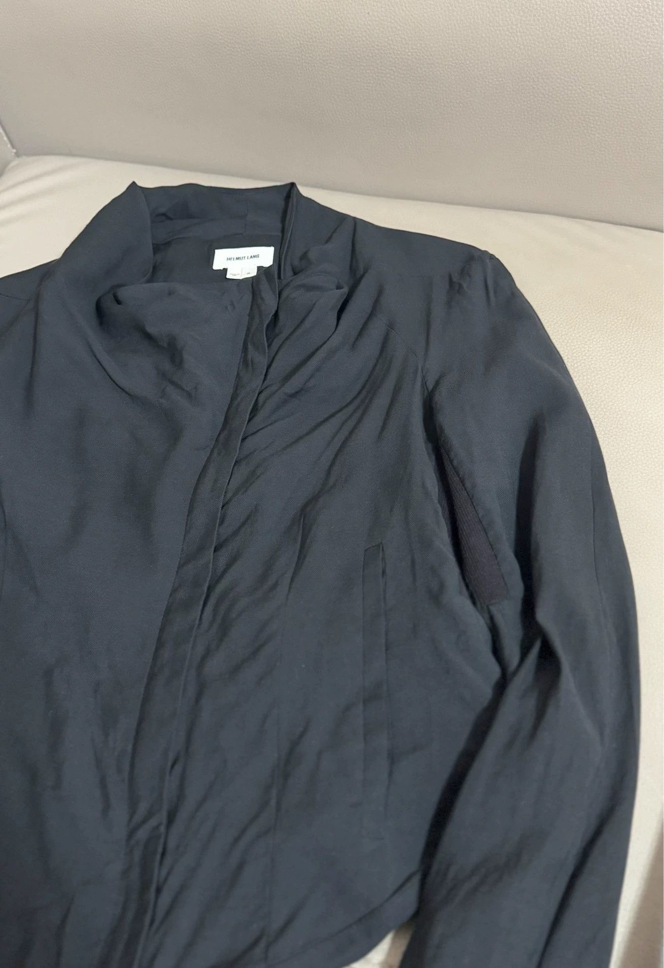 Helmut Lang Helmut Lang 00s Slim Draped Collar Asym S Jacket Size S / US 4 / IT 40 - 5 Thumbnail