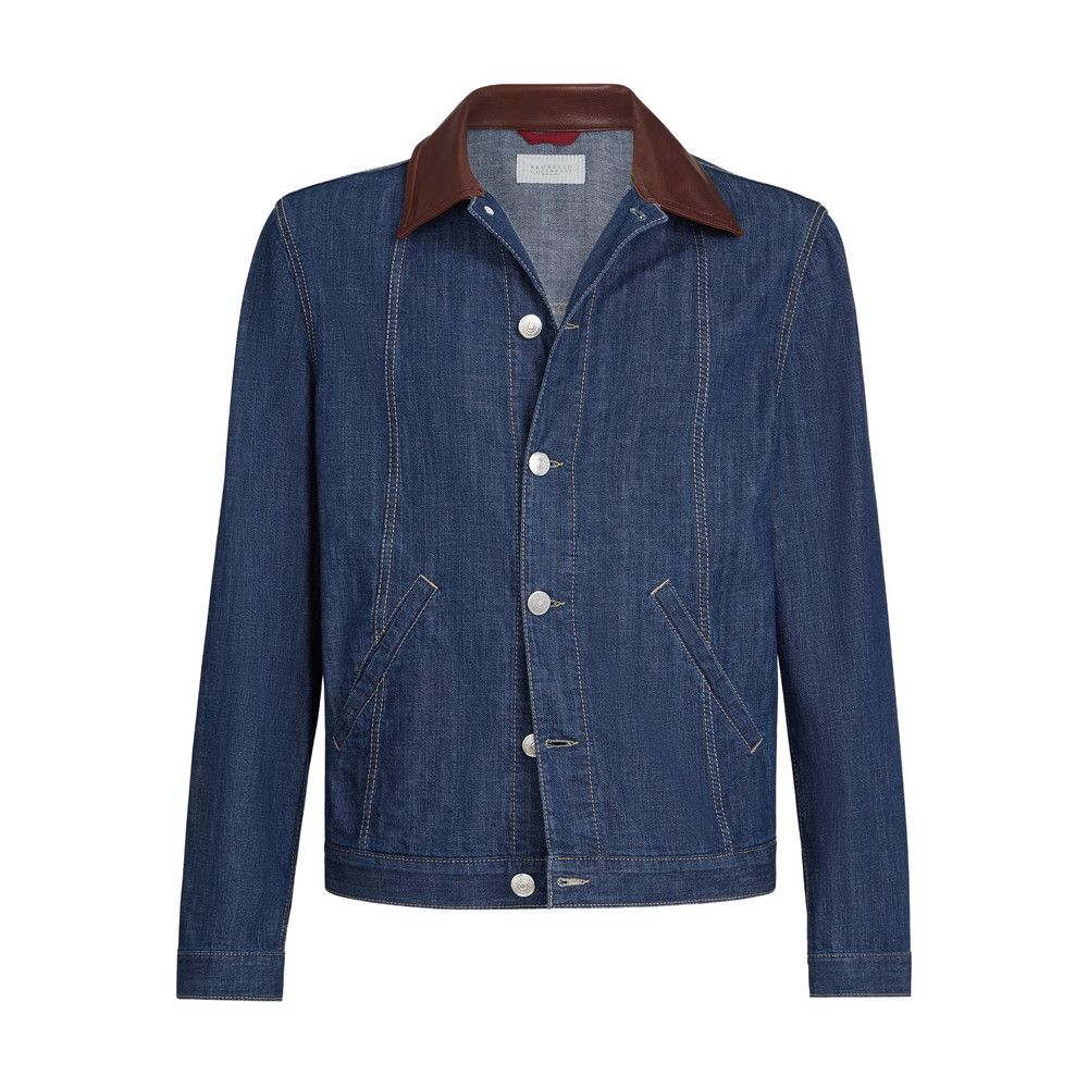 Brunello Cucinelli Brunello Cucinelli BLUE Jackets - Denim Jackets Size US XL / EU 56 / 4 - 1 Thumbnail
