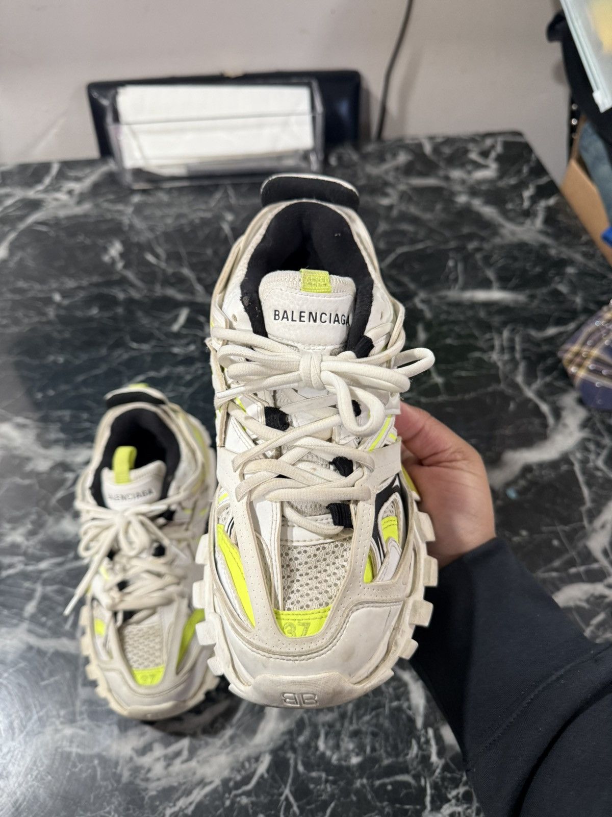 Balenciaga Balenciaga Track White Yellow Size 37 EU / 7 US Size US 7 / IT 37 - 7 Thumbnail