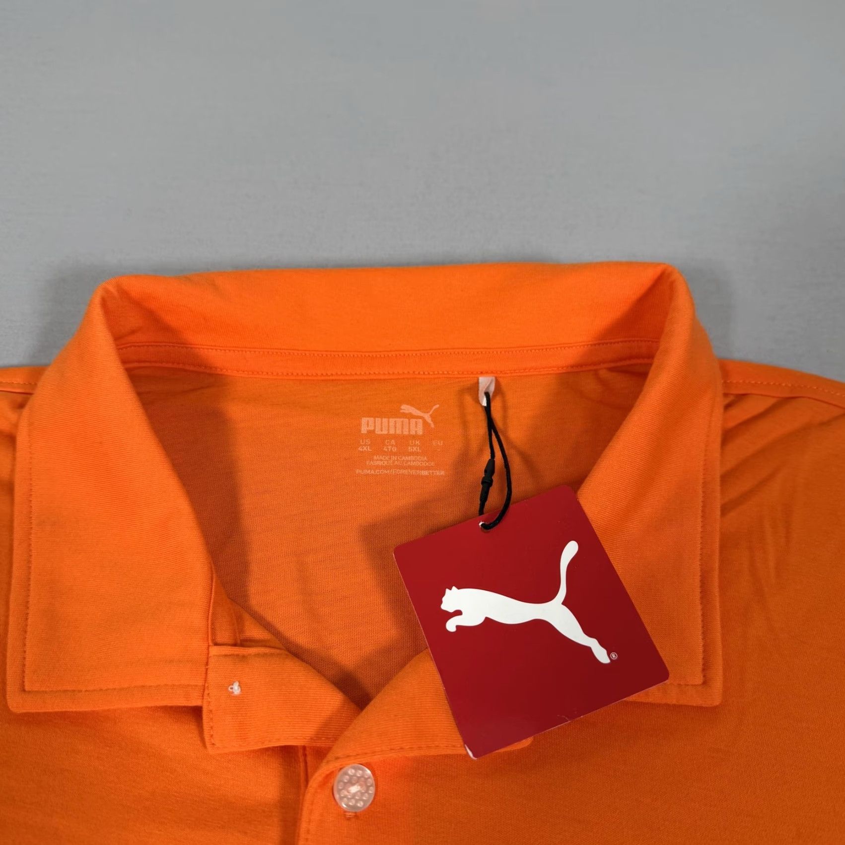 Puma Puma Shirt Mens 4XL Vibrant Orange Polo Fusion Golf Performance Short Sleeve Size US XXL / EU 58 / 5 - 3 Thumbnail