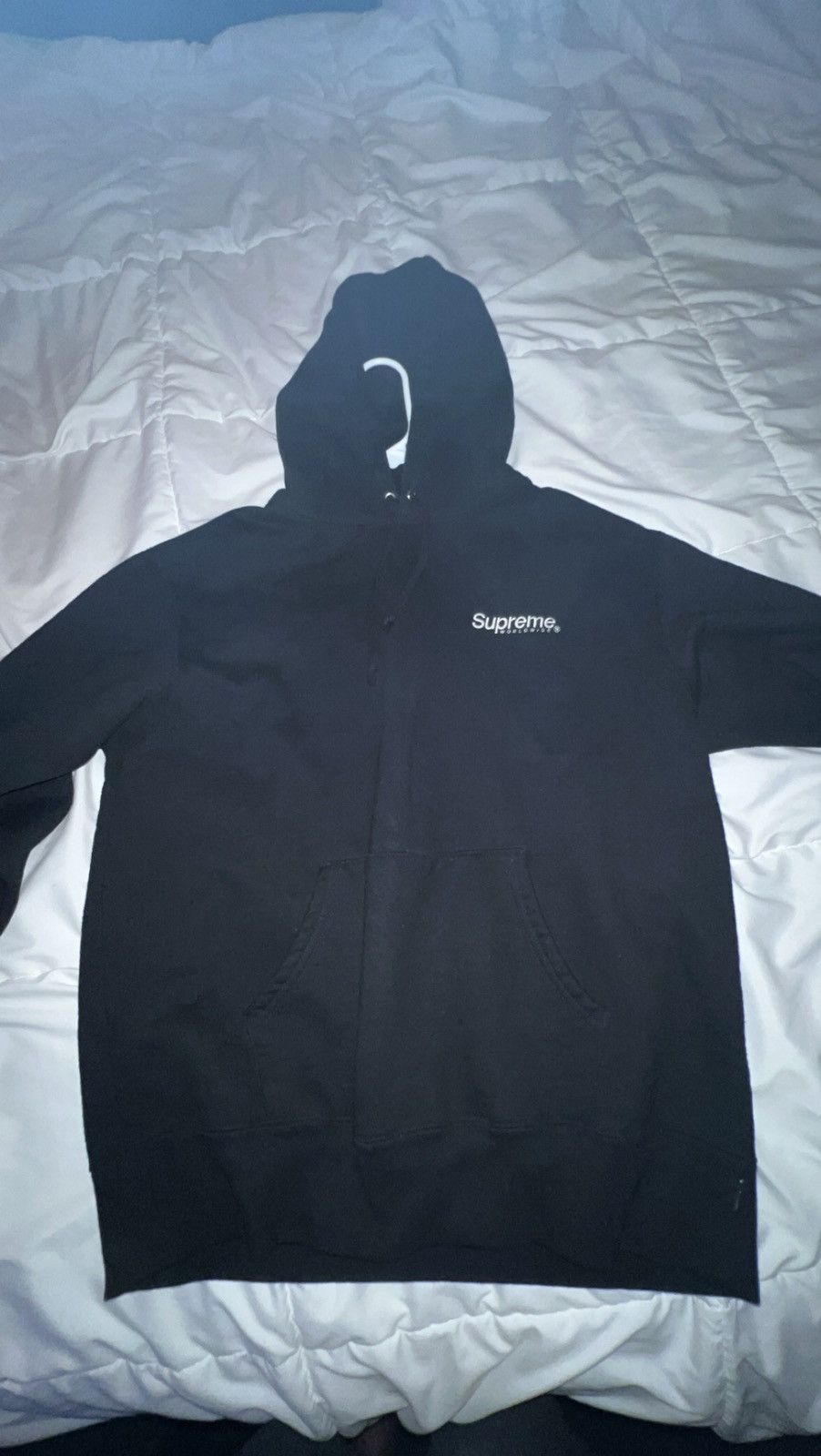 image of Supreme Worldwide Hooded Sweatshirt in Black, Men's (Size Medium)