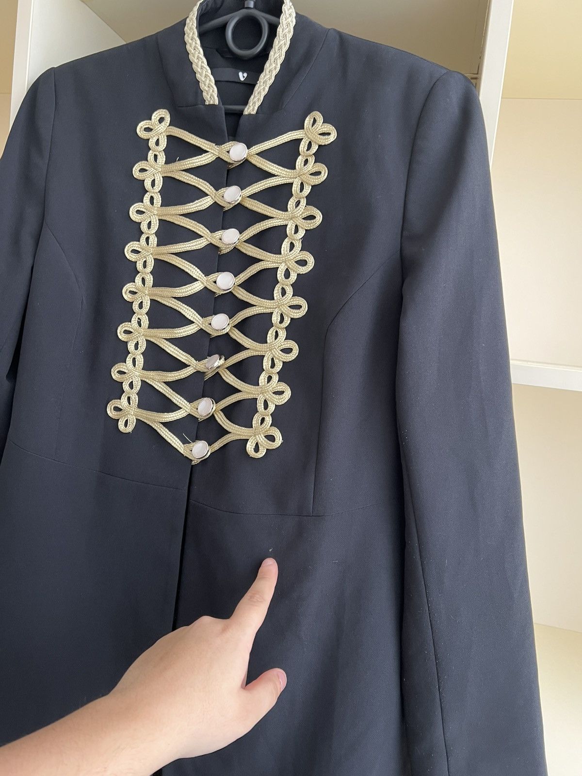 Vintage Napoleonic Style Military Blazer V By Very Gold Embroidery Size M / US 6-8 / IT 42-44 - 6 Thumbnail
