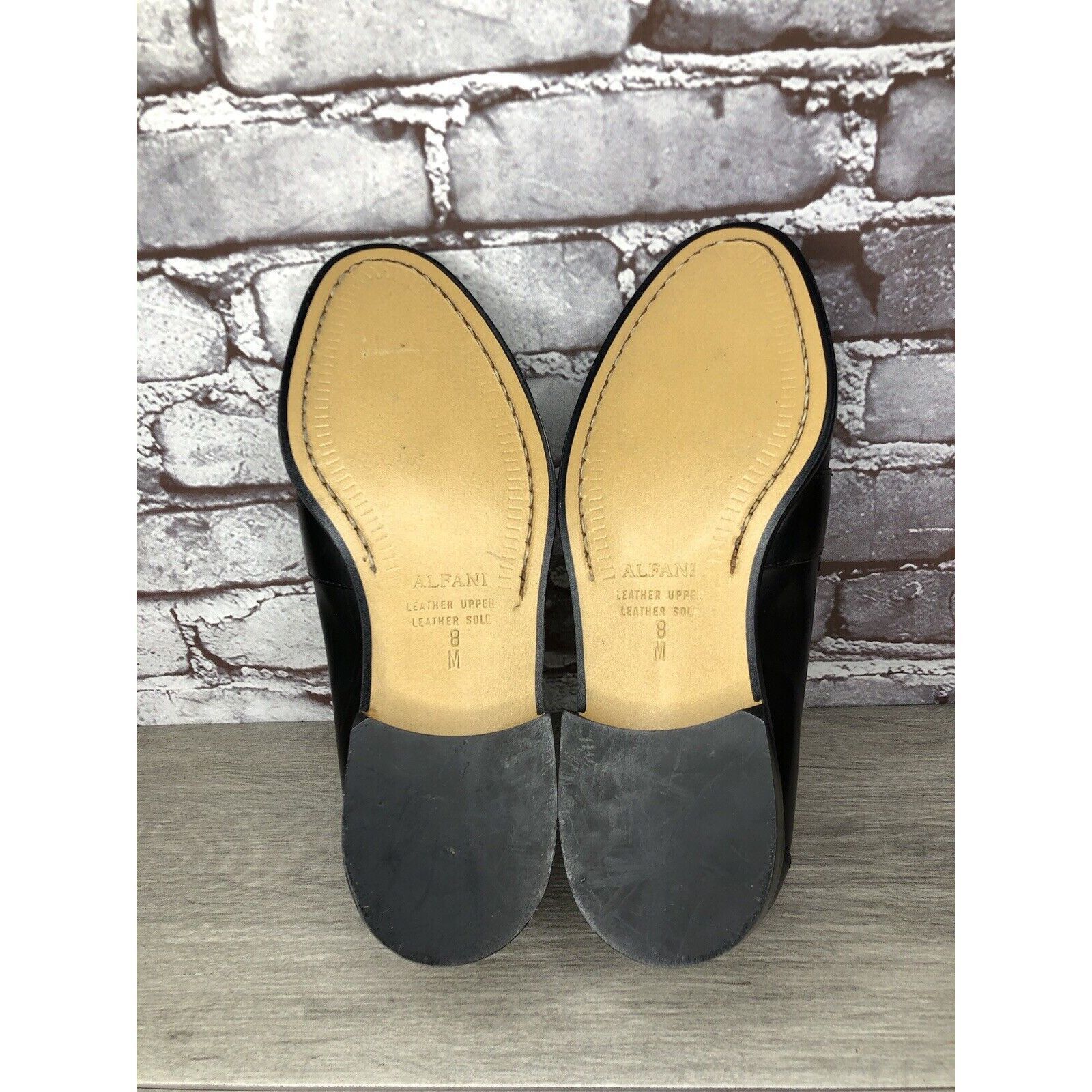 Alfani Alfani Black Leather Braided Tassel Loafers Italy Dress Shoe Size US 8 / EU 41 - 8 Thumbnail