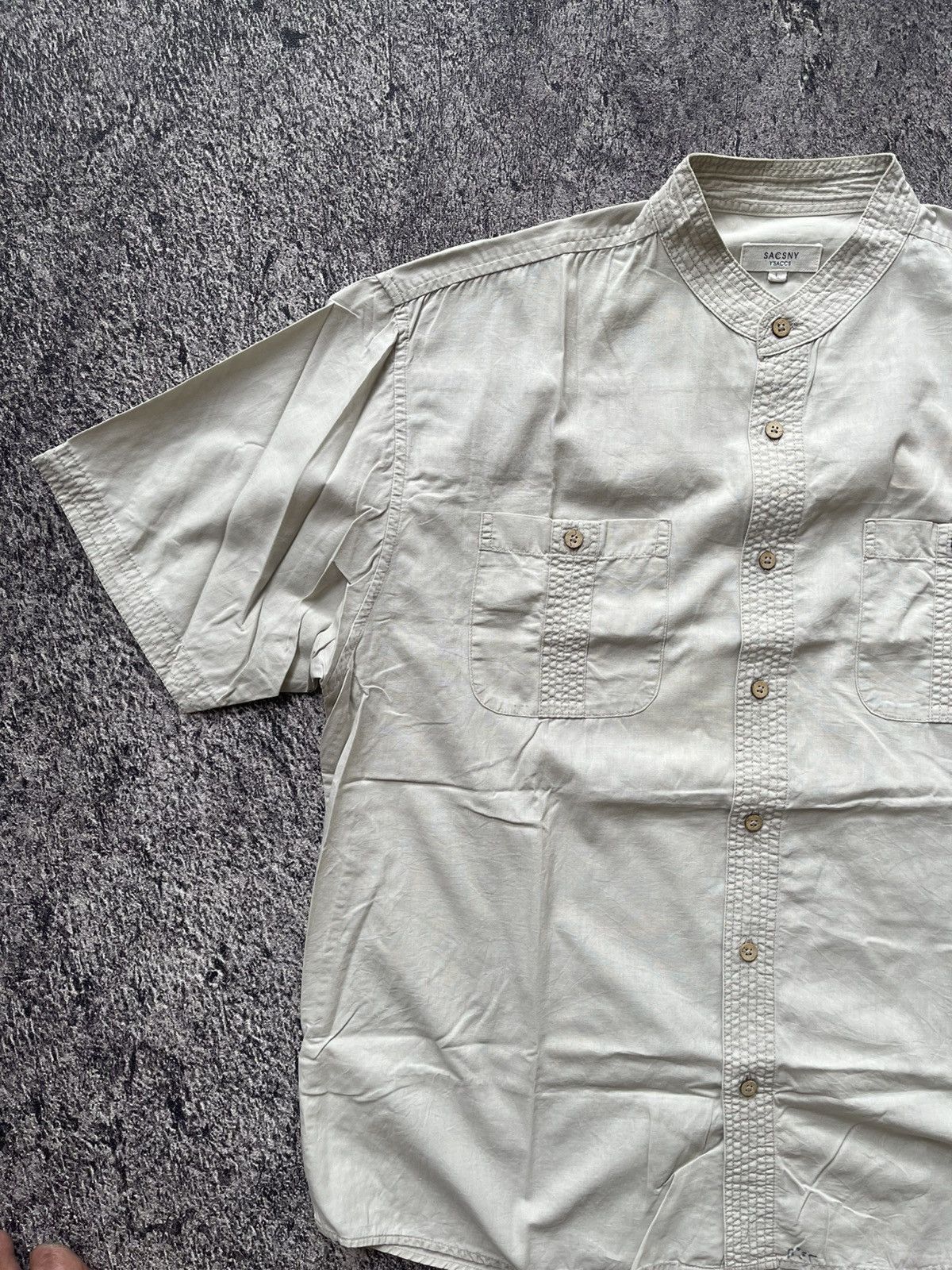 Yohji Yamamoto Y’SACSNY YOHJI YAMAMOTO COLLAR SHANGHAI SHIRT Size US L / EU 52-54 / 3 - 5 Thumbnail
