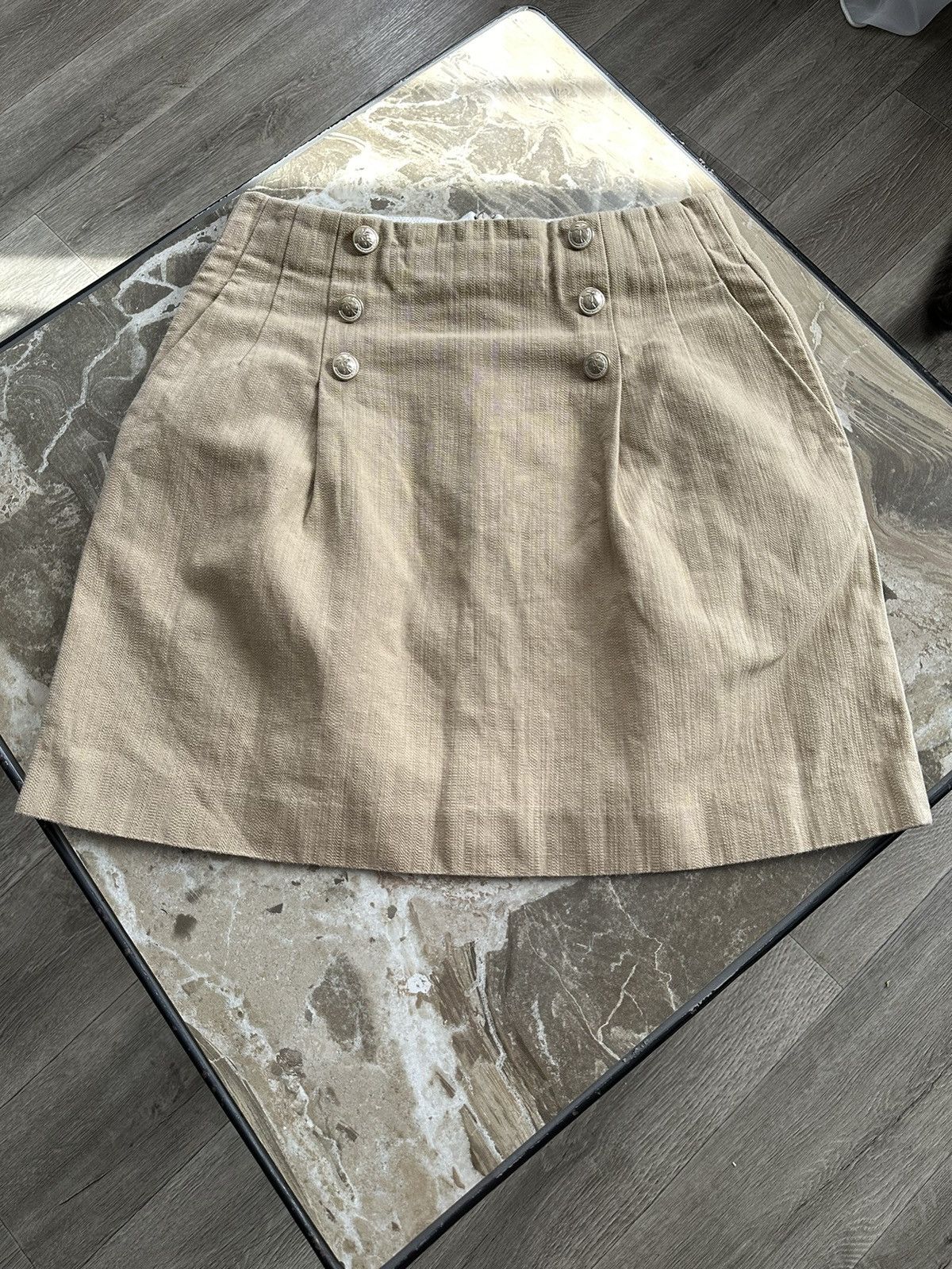 Designer × Sandro 🫧 Sandro Paris Mini Linen Skirt Size 26" / US 2 / IT 38 - 1 Thumbnail