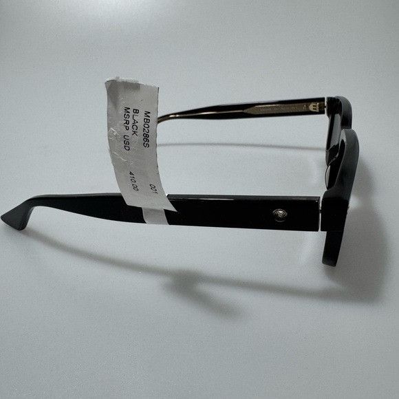 Montblanc Montblanc Rectangular Sunglasses with Black Acetate Frame Size ONE SIZE - 4 Thumbnail