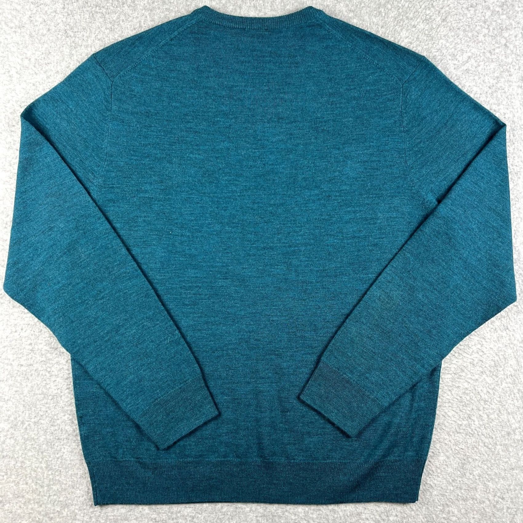 Jos. A. Bank Jos A Bank Sweater V-Neck Knit Pullover XL Men Blue Long Sleeve 100% Merino Wool Size US XL / EU 56 / 4 - 2 Thumbnail