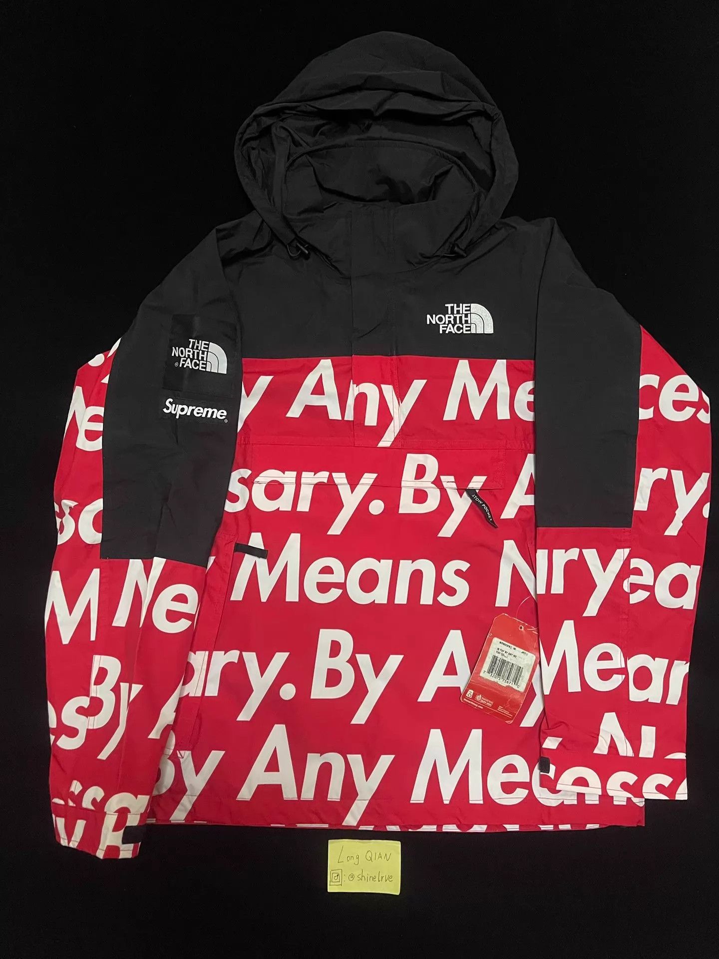Supreme Supreme TNF By Any Means Necessary Red Shell Jacket New Rare Size US M / EU 48-50 / 2 - 1 Thumbnail