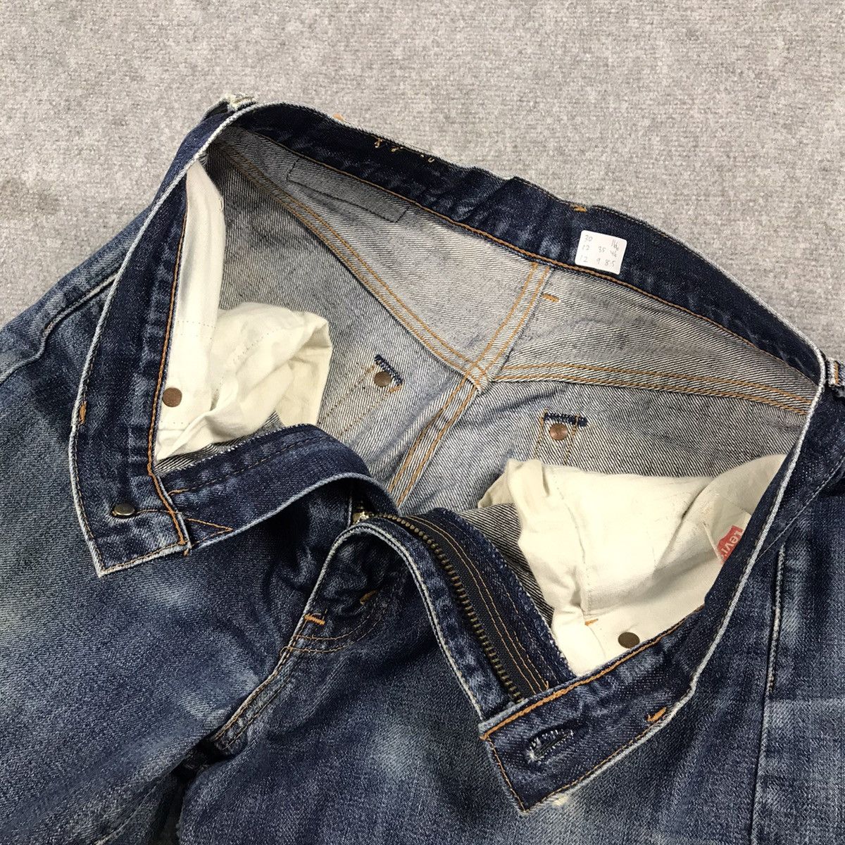 Japanese Brand × Levi's Vintage Clothing Levi’s 551Z Big E Selvadge Denim Distressed Jeans Pants Size US 30 / EU 46 - 16 Thumbnail