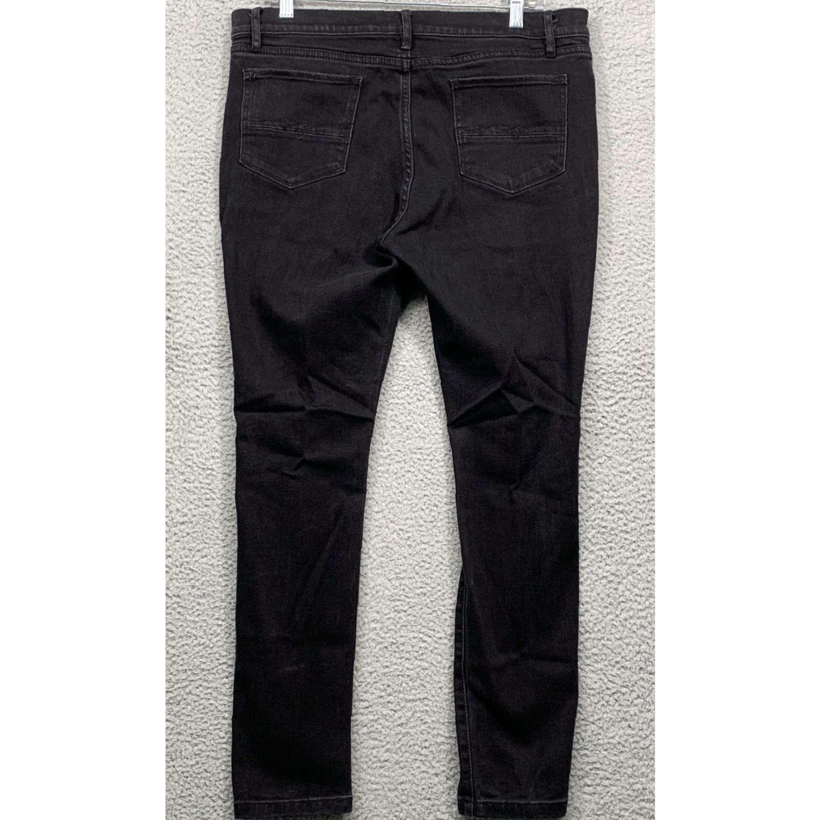 Vintage New York & Company Jeans Black 14 Distressed Straight Leg Womens Regular Benign Vintage: No Size 36" / US 14 / IT 50 - 4 Thumbnail