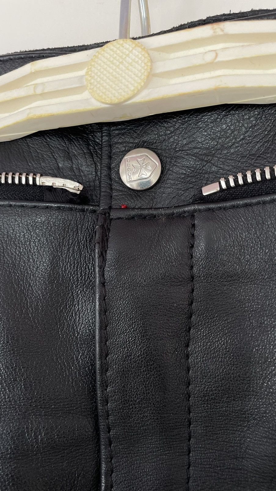 Genuine Leather Vintage Leather Motorcycle Pants – Size 34 Size US 34 / EU 50 - 3 Thumbnail