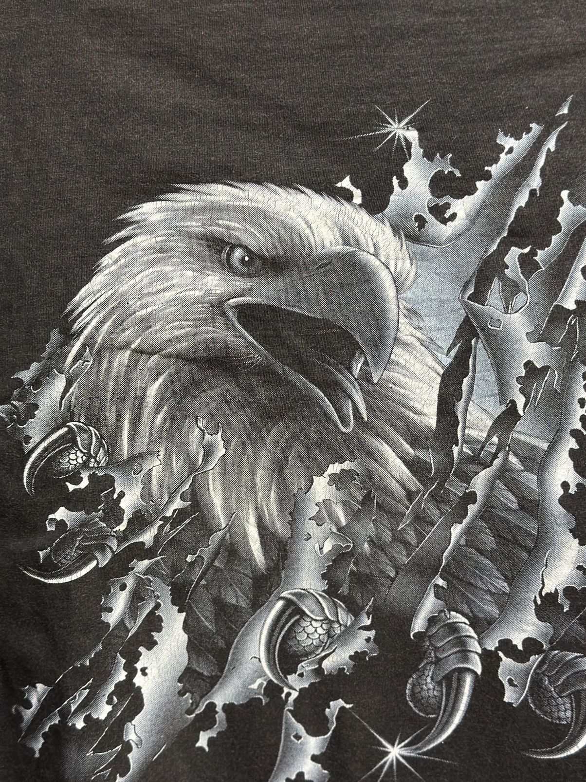 Sears Vintage Rock Eagle Faded Long Sleeve Tee Size US L / EU 52-54 / 3 - 11 Thumbnail