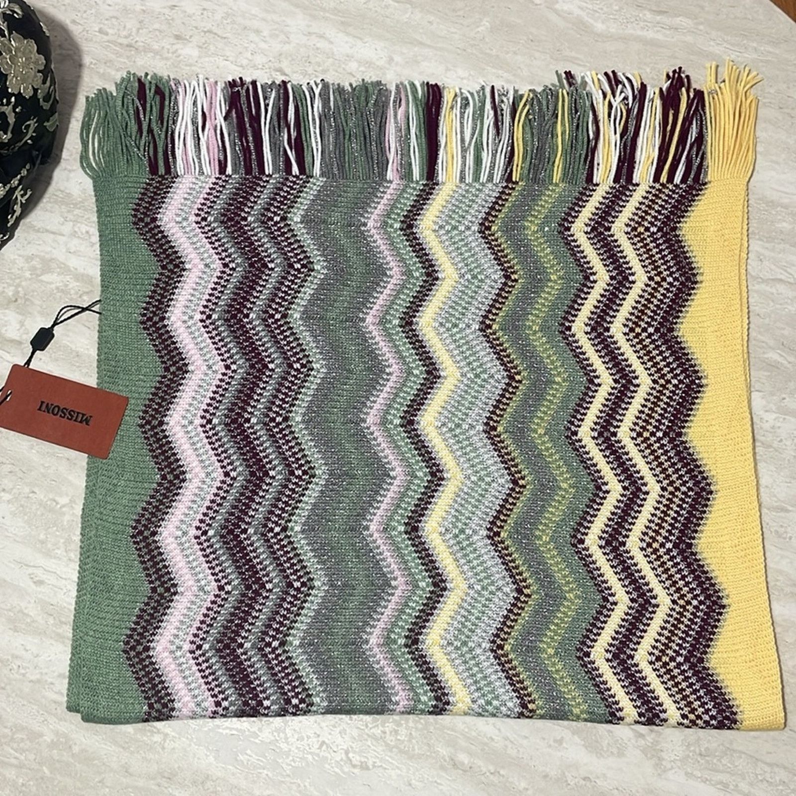 Missoni NWT MISSONI Wool Blend Oversized Scarf Size ONE SIZE - 6 Thumbnail