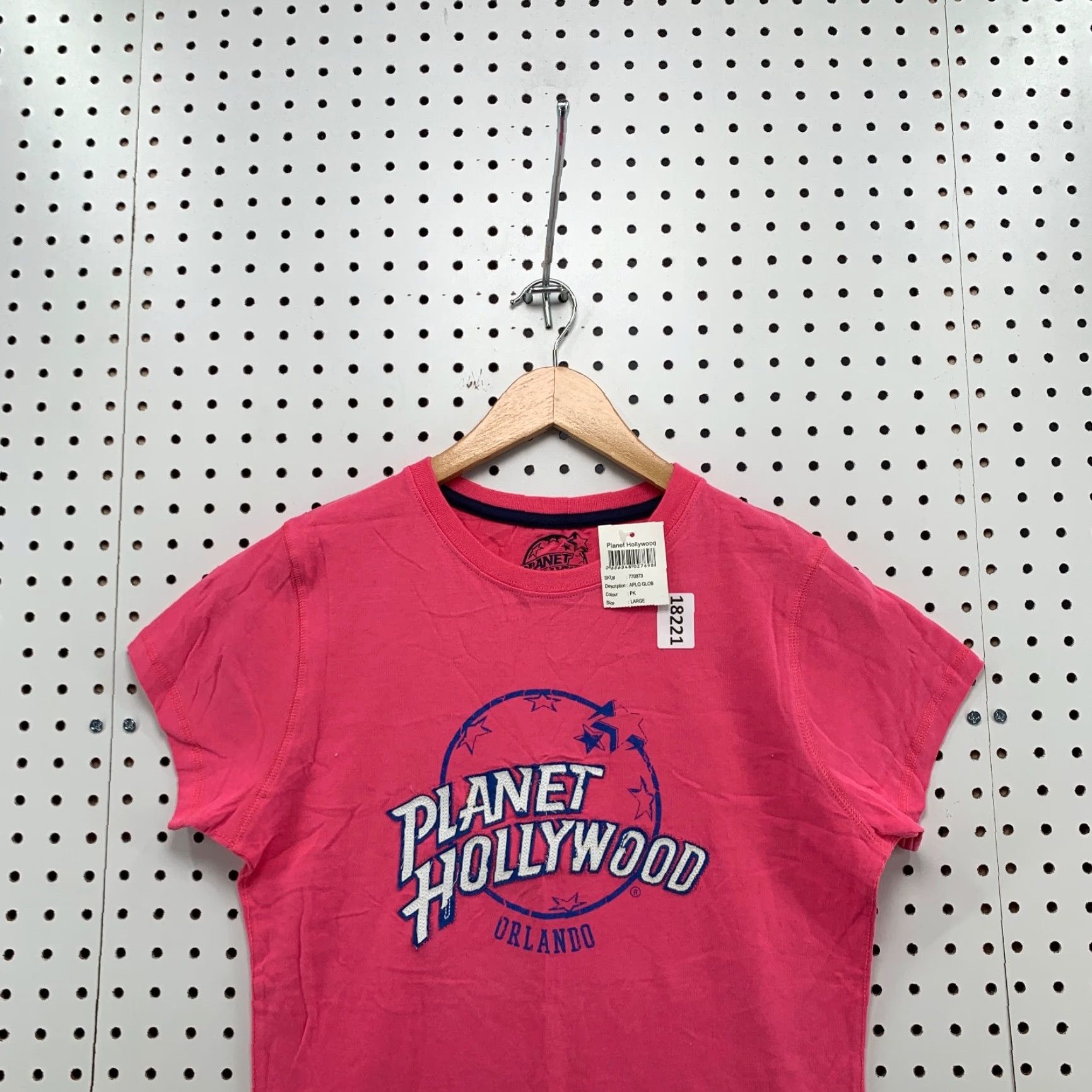 Planet Hollywood VINTAGE Planet Hollywood T-Shirt Women Large Pink Cap Sleeve Short Sleeve NWT Size L / US 10 / IT 46 - 2 Thumbnail