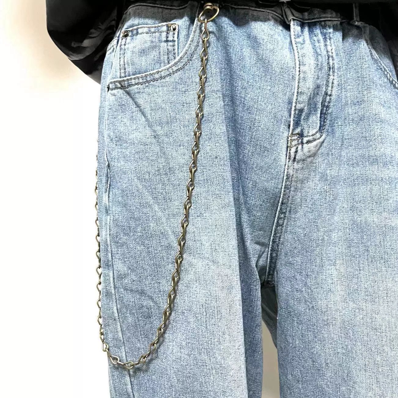 Vintage Retro hip-hop punk style jeans waist chain Size ONE SIZE - 5 Thumbnail