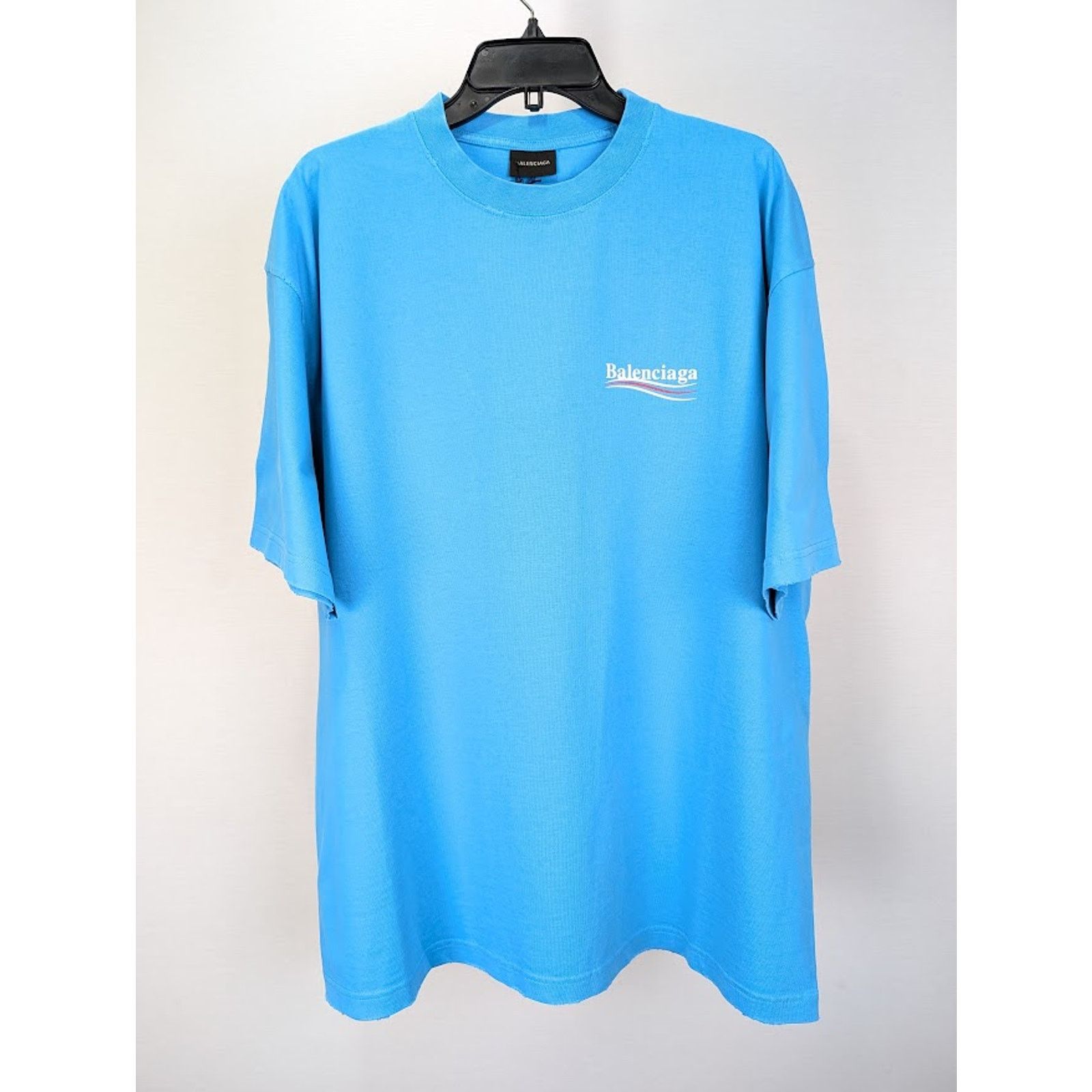 Balenciaga o1rshd1 Q:2 / Political Logo Large Fit T-Shirt Size US M / EU 48-50 / 2 - 1 Thumbnail