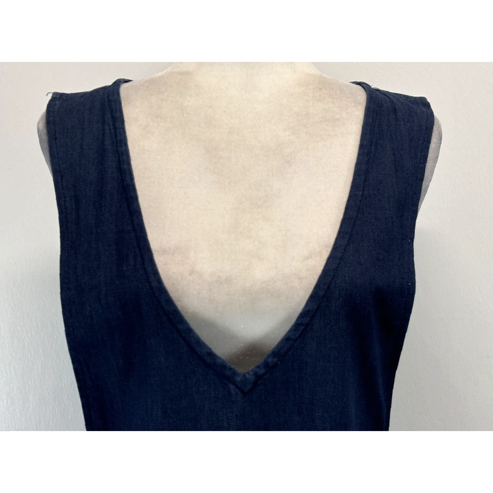 Denime VINTAGE Pam’s Closet Denim Chambray Jumper Dress Womens Medium Blue 1990s Made in USA Button Side Size M / US 6-8 / IT 42-44 - 5 Thumbnail